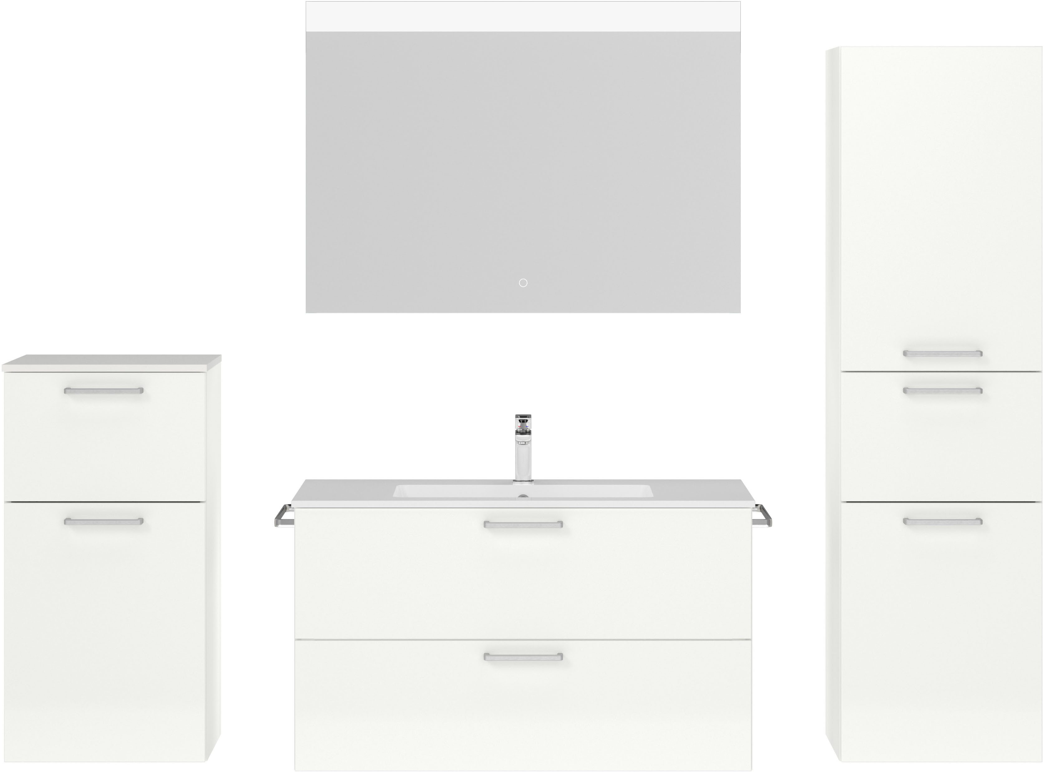 nobilia® Badmöbel-Set Tolvina, (4-St., vormontiert, mit günstig online kaufen