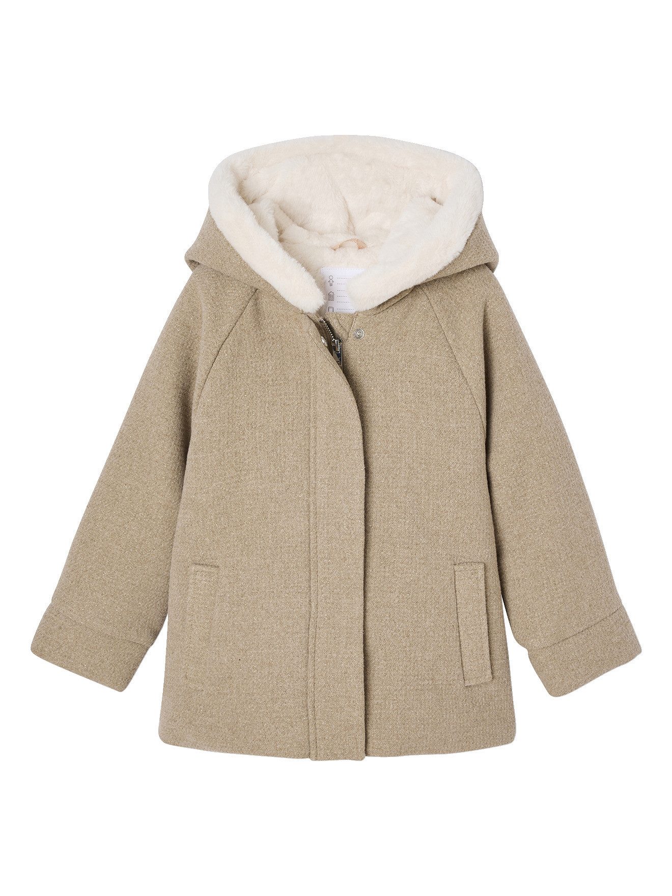 vertbaudet Dufflecoat Mädchen Wintermantel, Woll-Mix