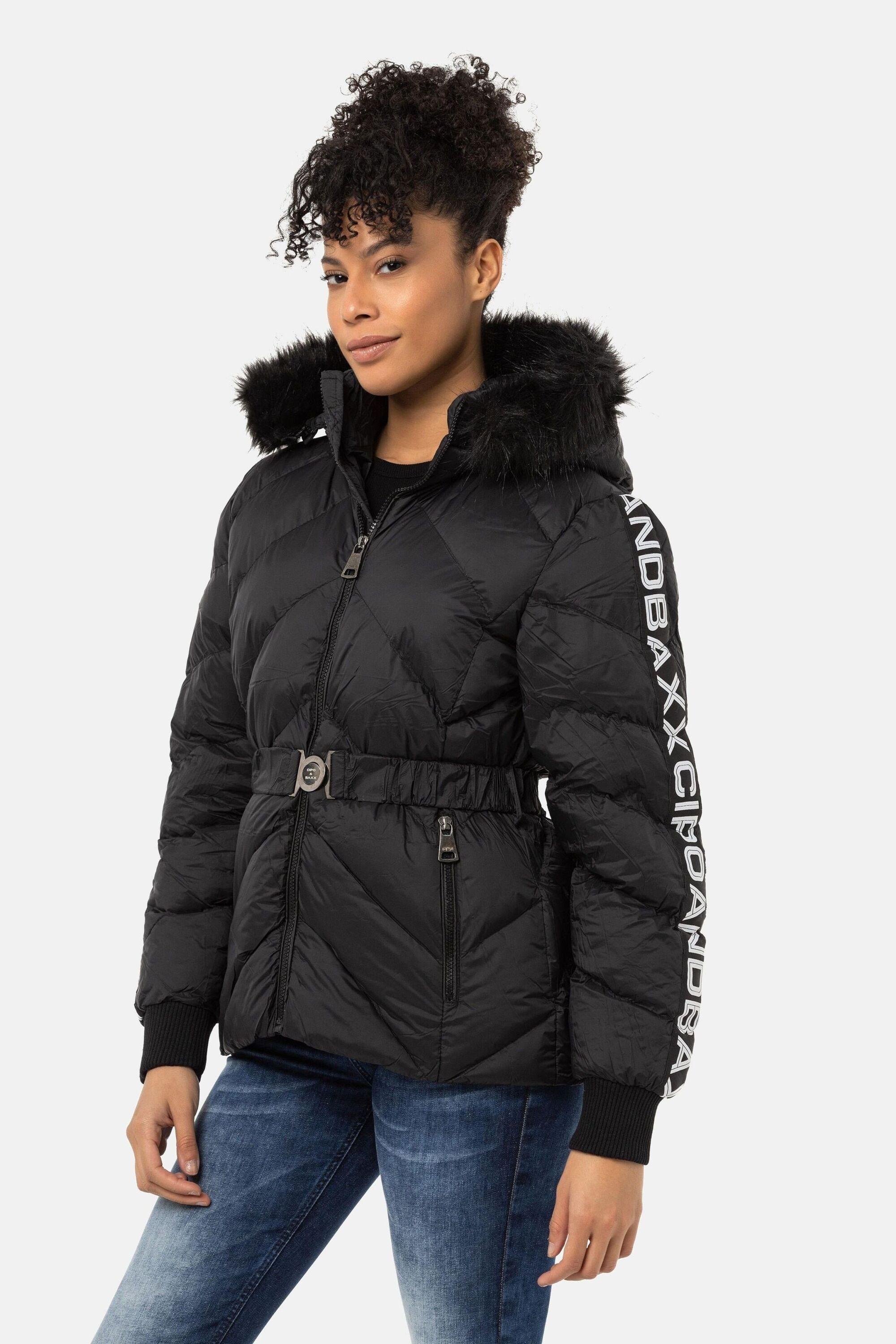 Cipo & Baxx Winterjacke Jacken mit Gürtel, WM133