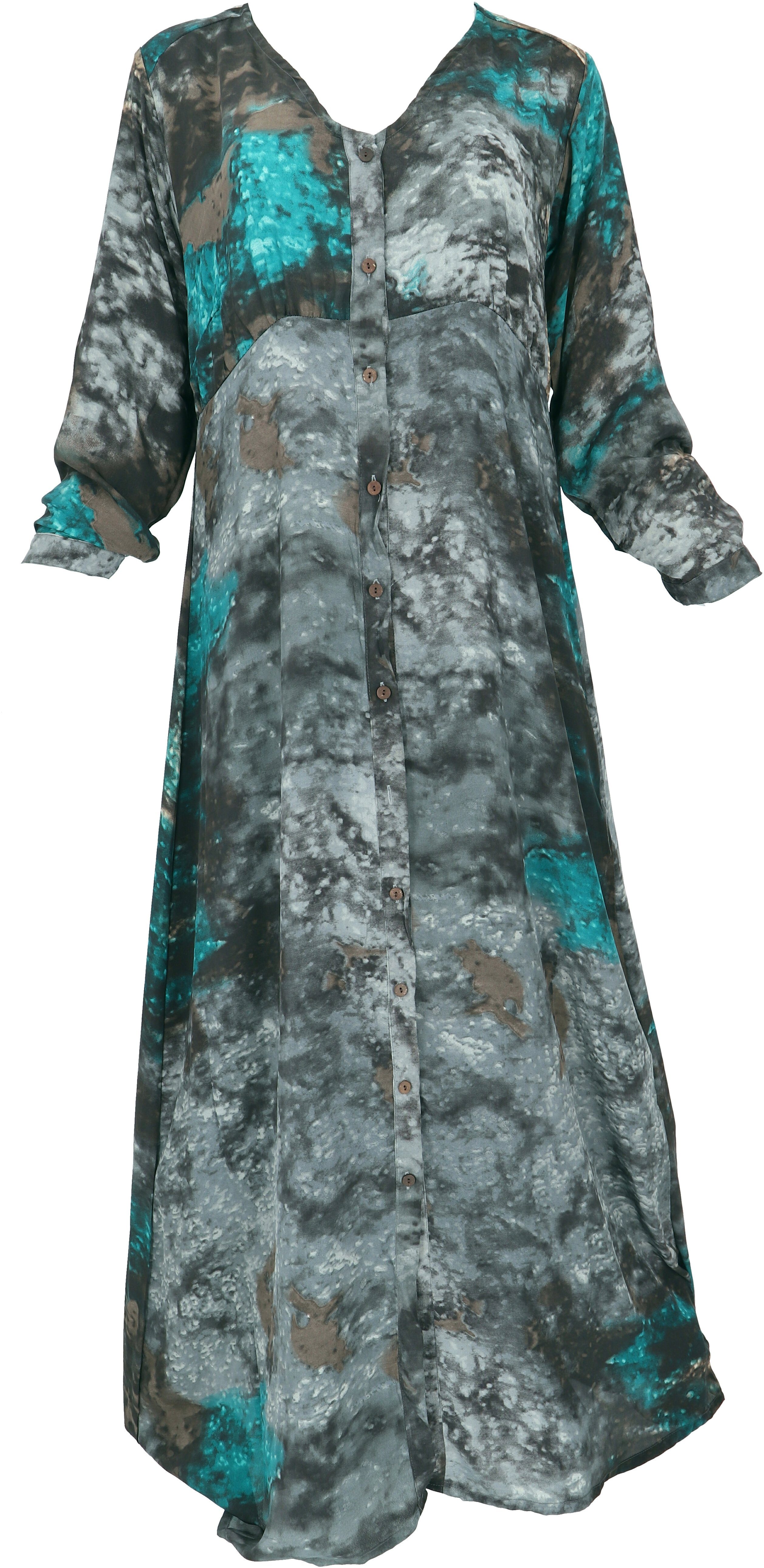 Guru-Shop Kimono Maxikleid, weites Boho Saree Sommerkleid mit.., alternativ günstig online kaufen