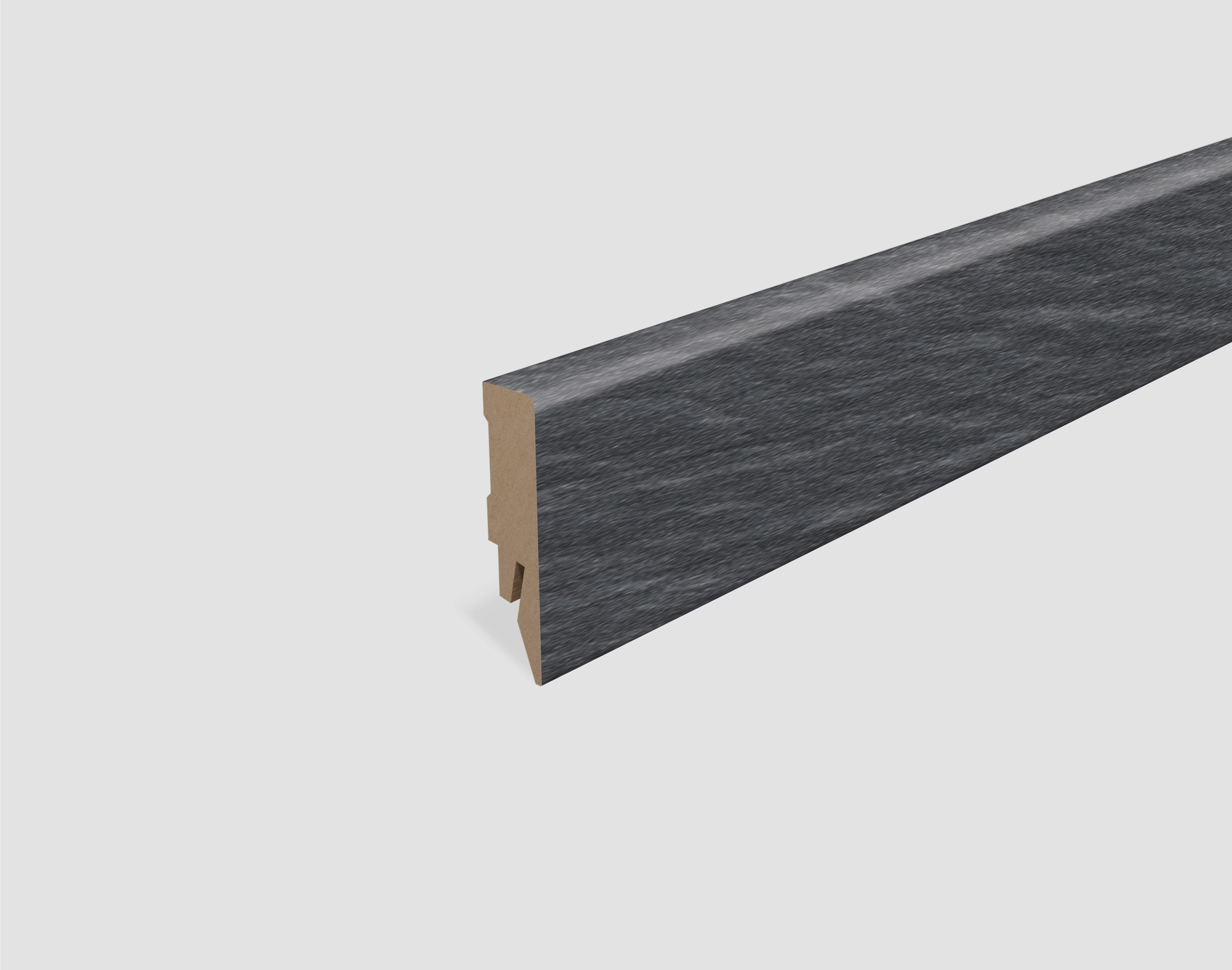 EGGER Sockelleiste Schiefer L675, L: 240 cm, H: 5.8 cm, 1-St., 2,40m; neues kubisches Profil; passend zu Fußboden Scivaro Schiefer