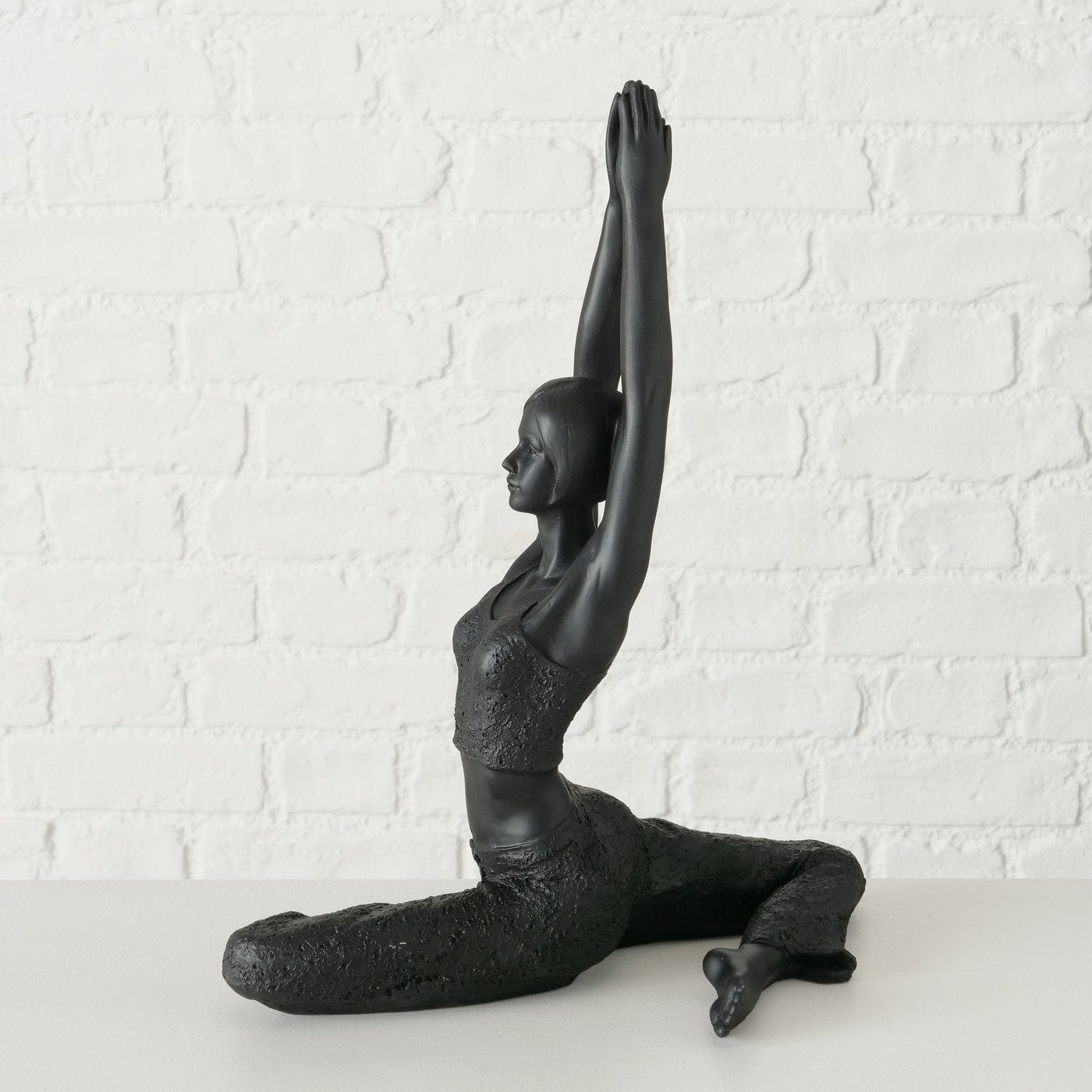 Set 2er Yoga 'Asana' Skulptur 40cm - Yoga Sitzposition, in MF Skulpturen