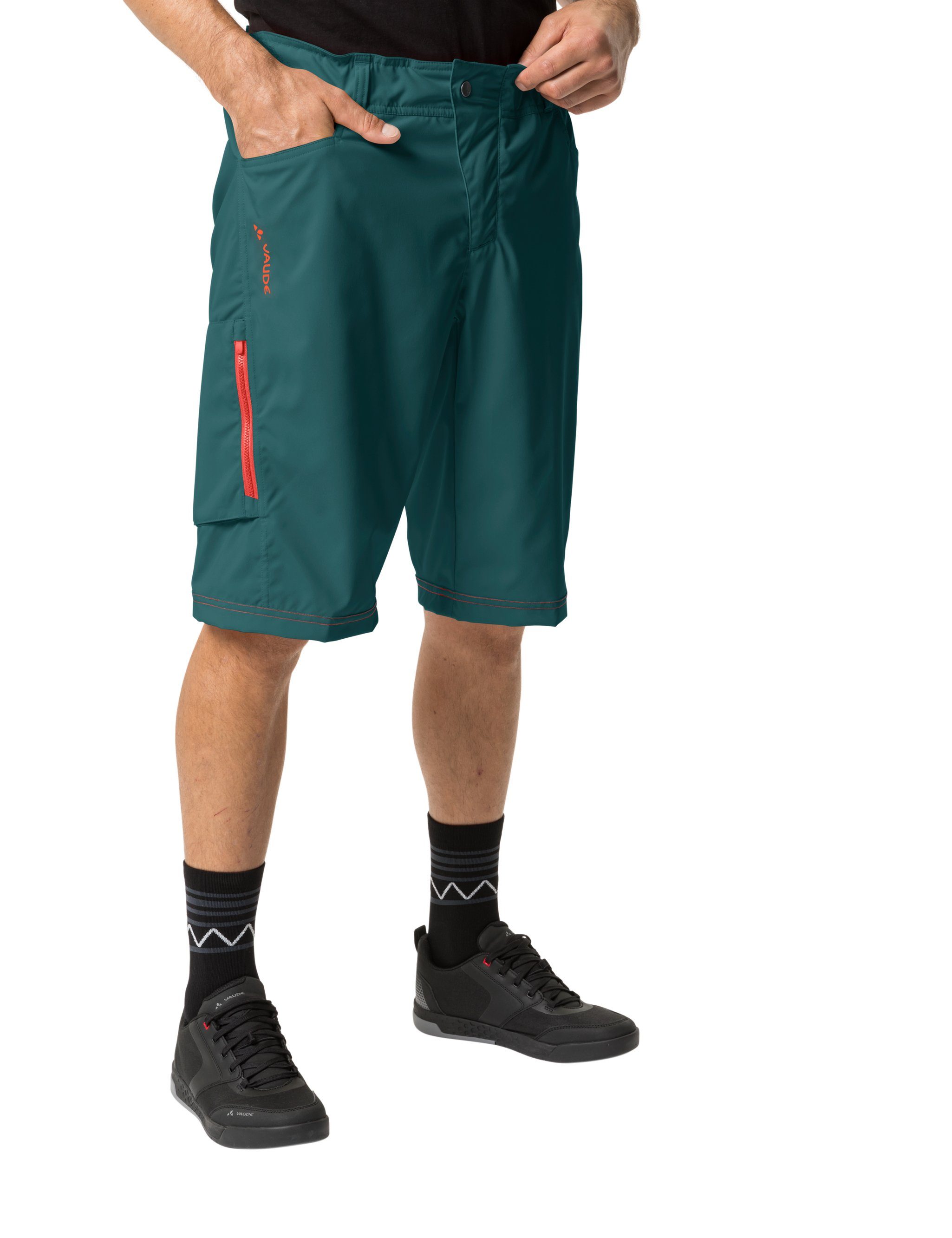 VAUDE Funktionshose Men's Ledro Shorts (1-tlg) green Knopf mallard Grüner