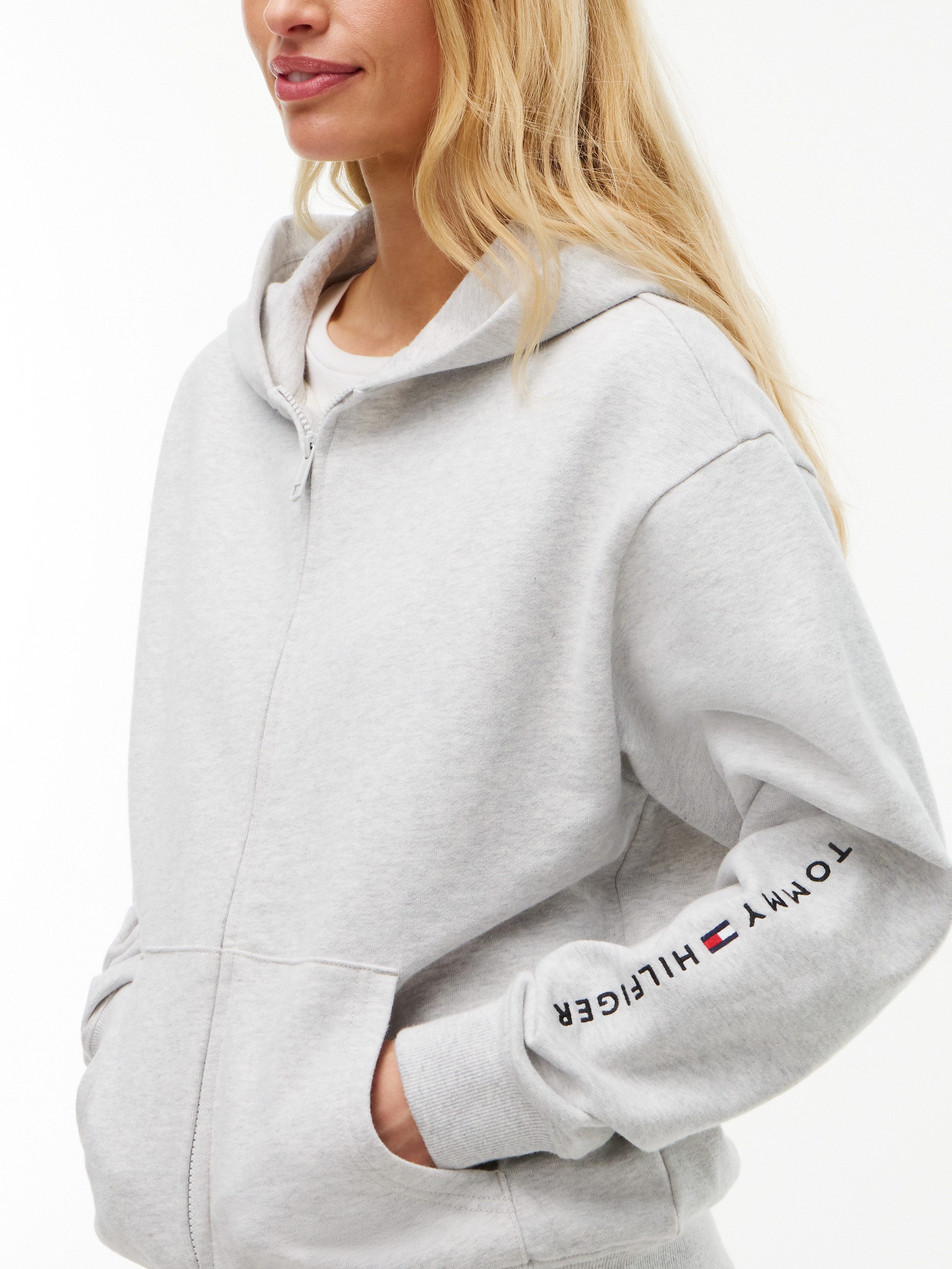 Tommy Hilfiger Underwear Kapuzensweatjacke (Packung) normale Passform, Schriftzug am Ärmel
