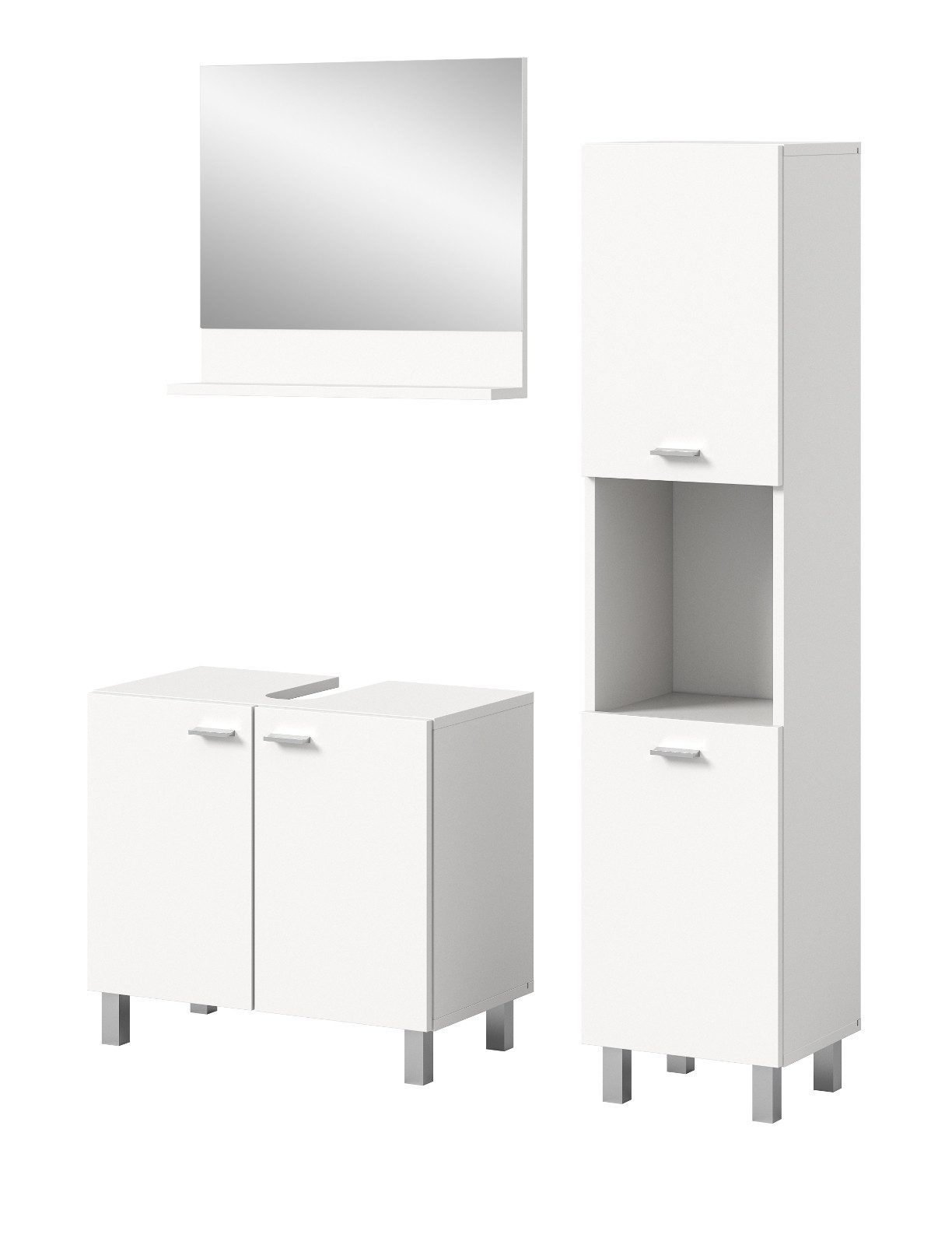 Inn.Furn Badmöbel-Set Lowell, (in weiß, 3-St., 102 x 186 cm), hängend oder stehend