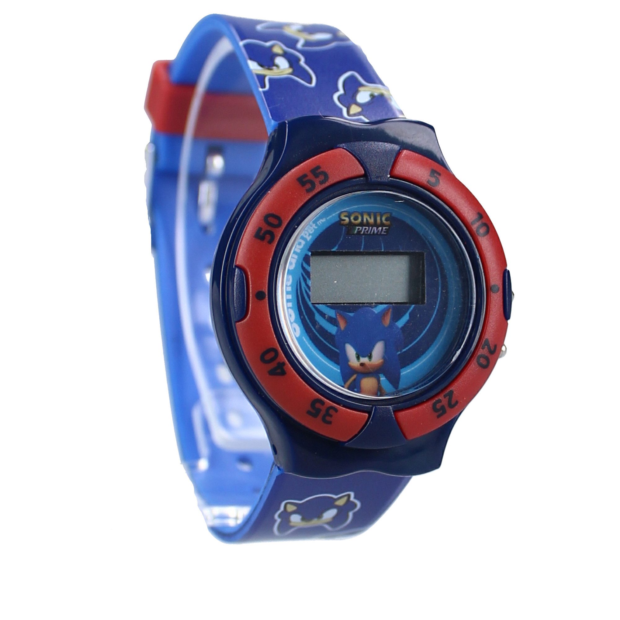 Digitaluhr Kids Time! Digitale Kinderuhr mit Sonic-Motiv & PVC-Armband
