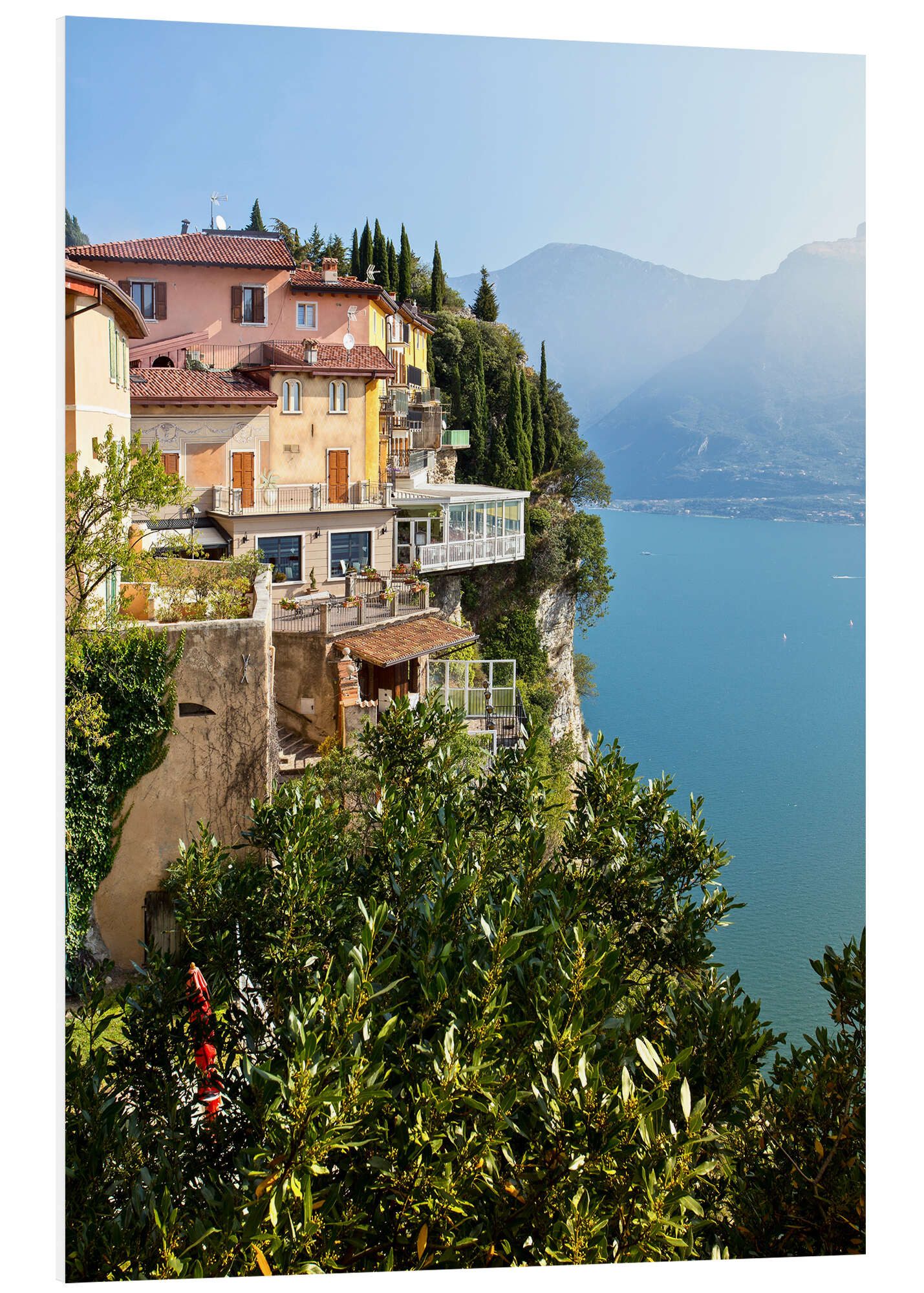 Posterlounge Forex-Bild Editors Choice, Blick auf die berühmte Terrasse der Kleinstadt Tremosine, Fotografie