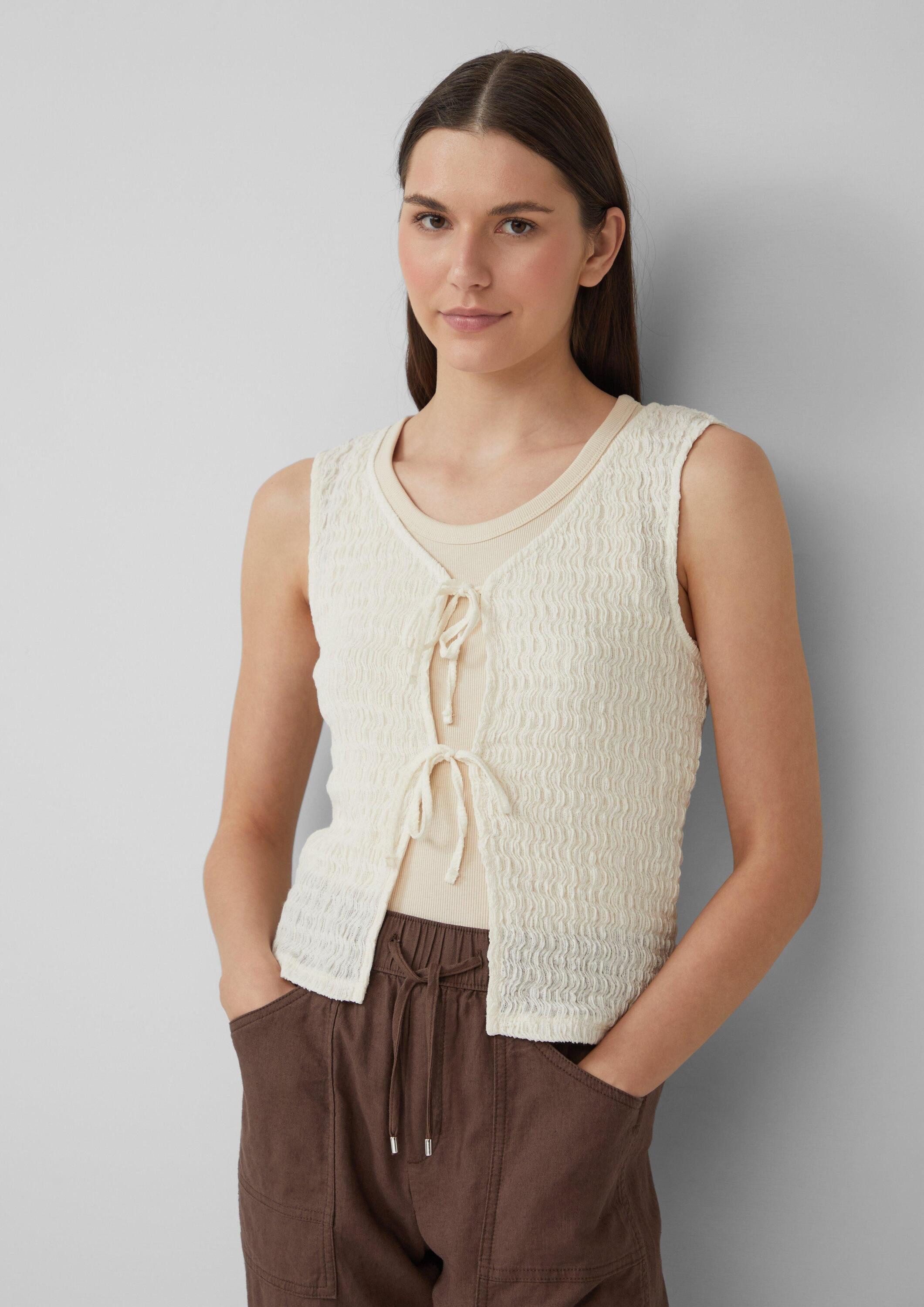 s.Oliver Funktionsweste Indoor-Weste Strukturierte Slim-Fit-Weste aus günstig online kaufen