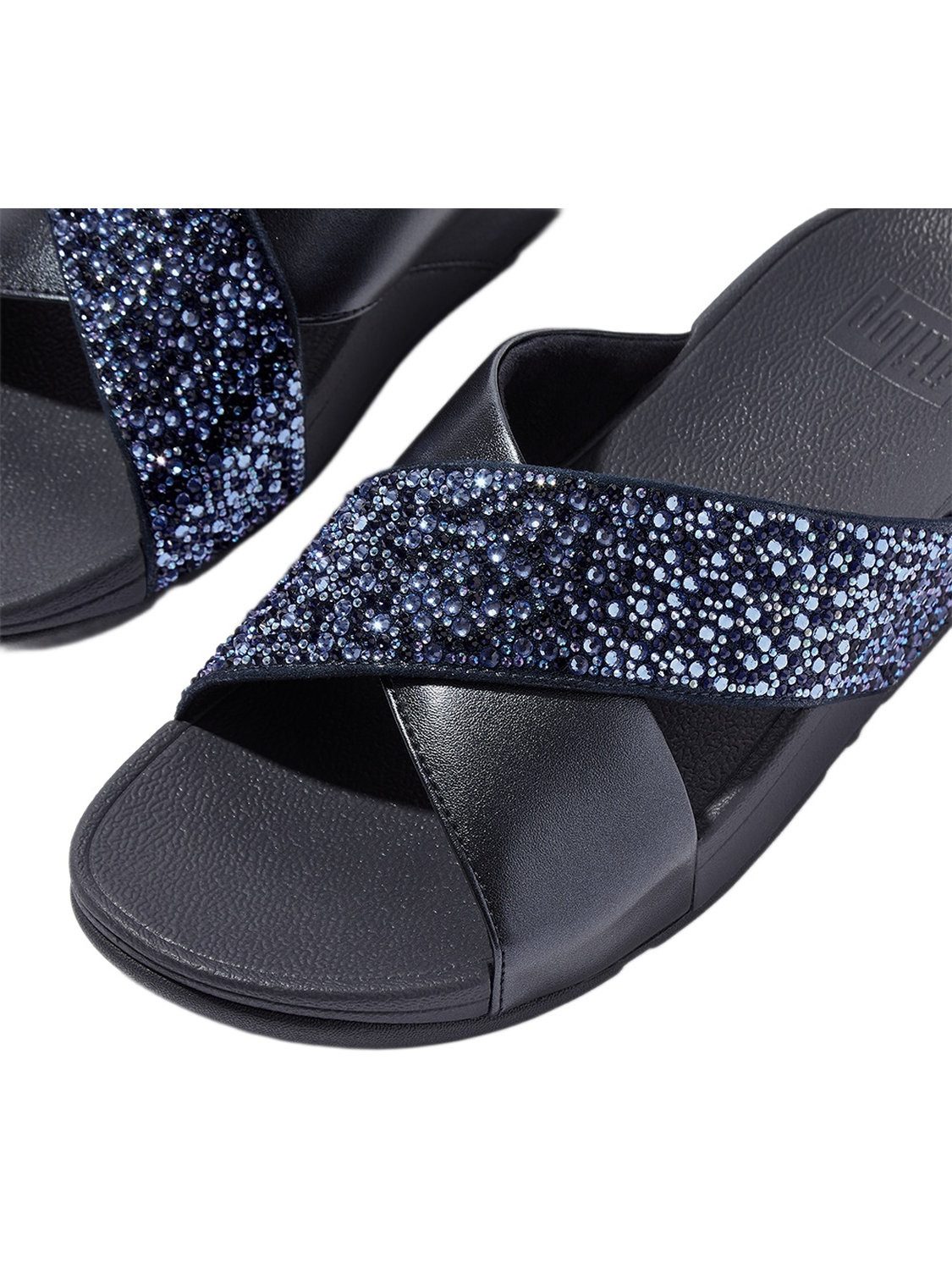 Fitflop Lulu Crystal-Mix Metallic Cross Slides Sandale – Bild 5 von 5