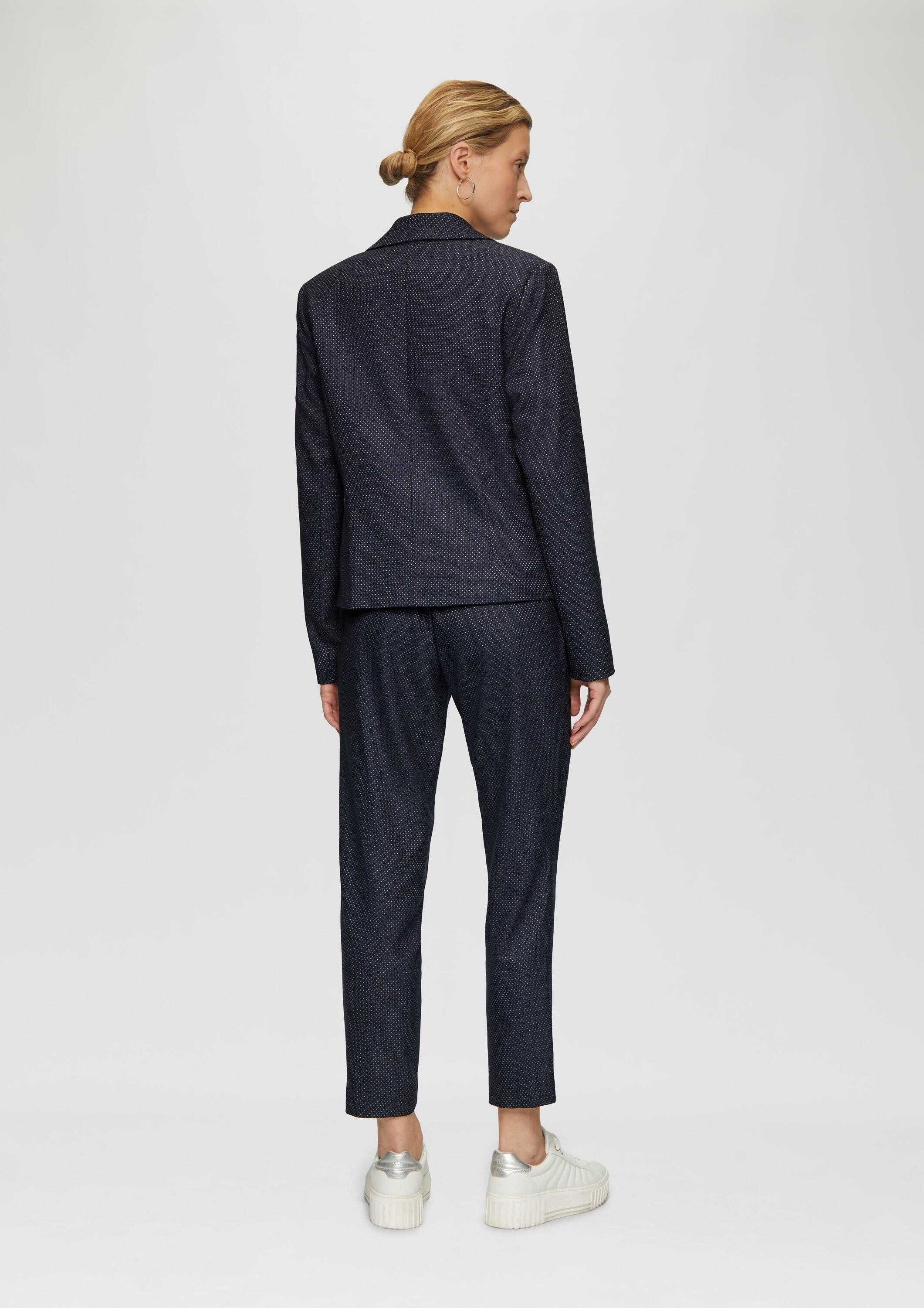 s.Oliver Jackenblazer Indoor-Blazer Fein gepunkteter Blazer mit großen Taschen