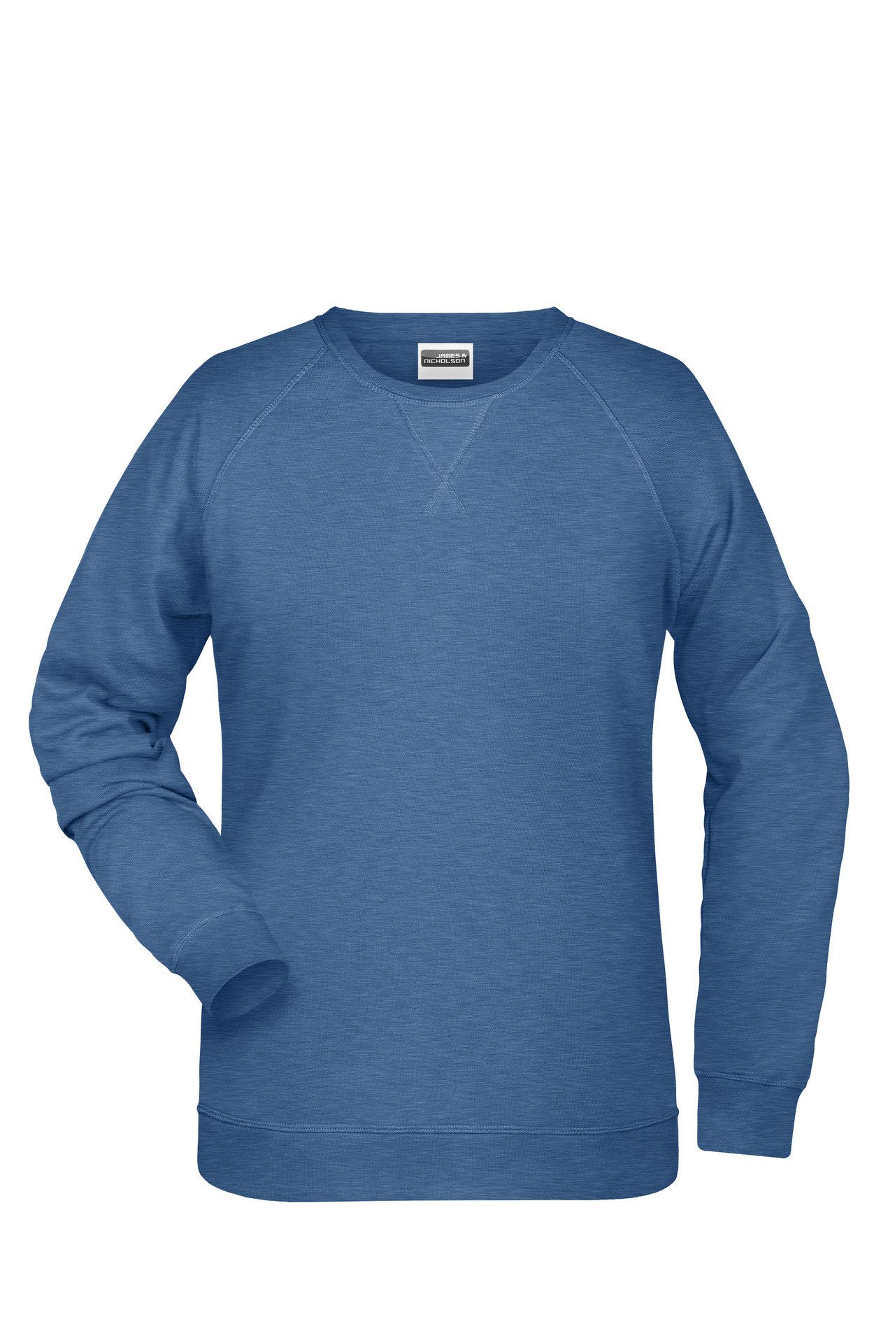 James & Nicholson Sweatshirt Damen Sweatshirt aus Bio-Baumwolle mit leicht tailliertem Schnitt 8021 Innen weich angeraut