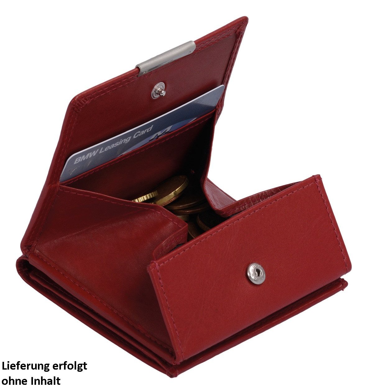 GlücksNugget Geldbörse rote Wiener Schachtel, Leder, XXL Münzfach günstig online kaufen