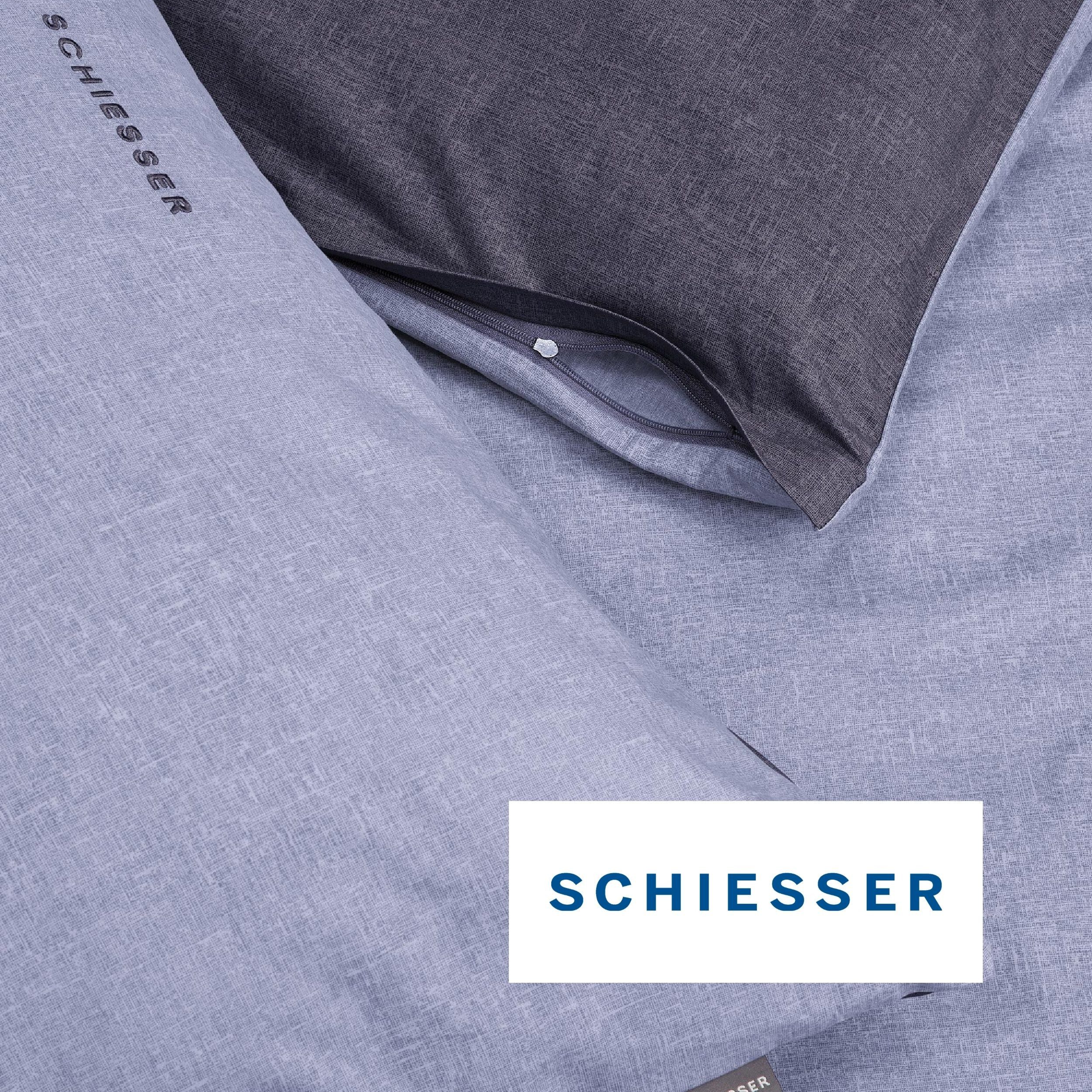 Schiesser Wendebettwäsche Doubleface aus weicher Baumwolle mit edlem Melangeeffekt, Renforcé, 2 teilig, ab Größe 135x200 cm erhältlich, OEKO-TEX® MADE IN GREEN – Bild 4 von 5