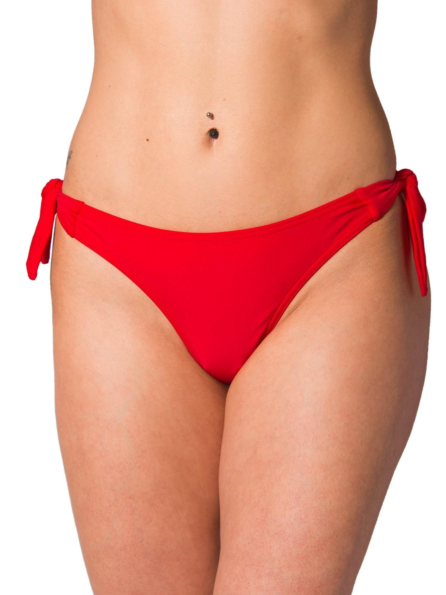 Aquarti Bikini-Hose Aquarti Damen Tanga Bikinihose Seitlich Gebunden Brazilian