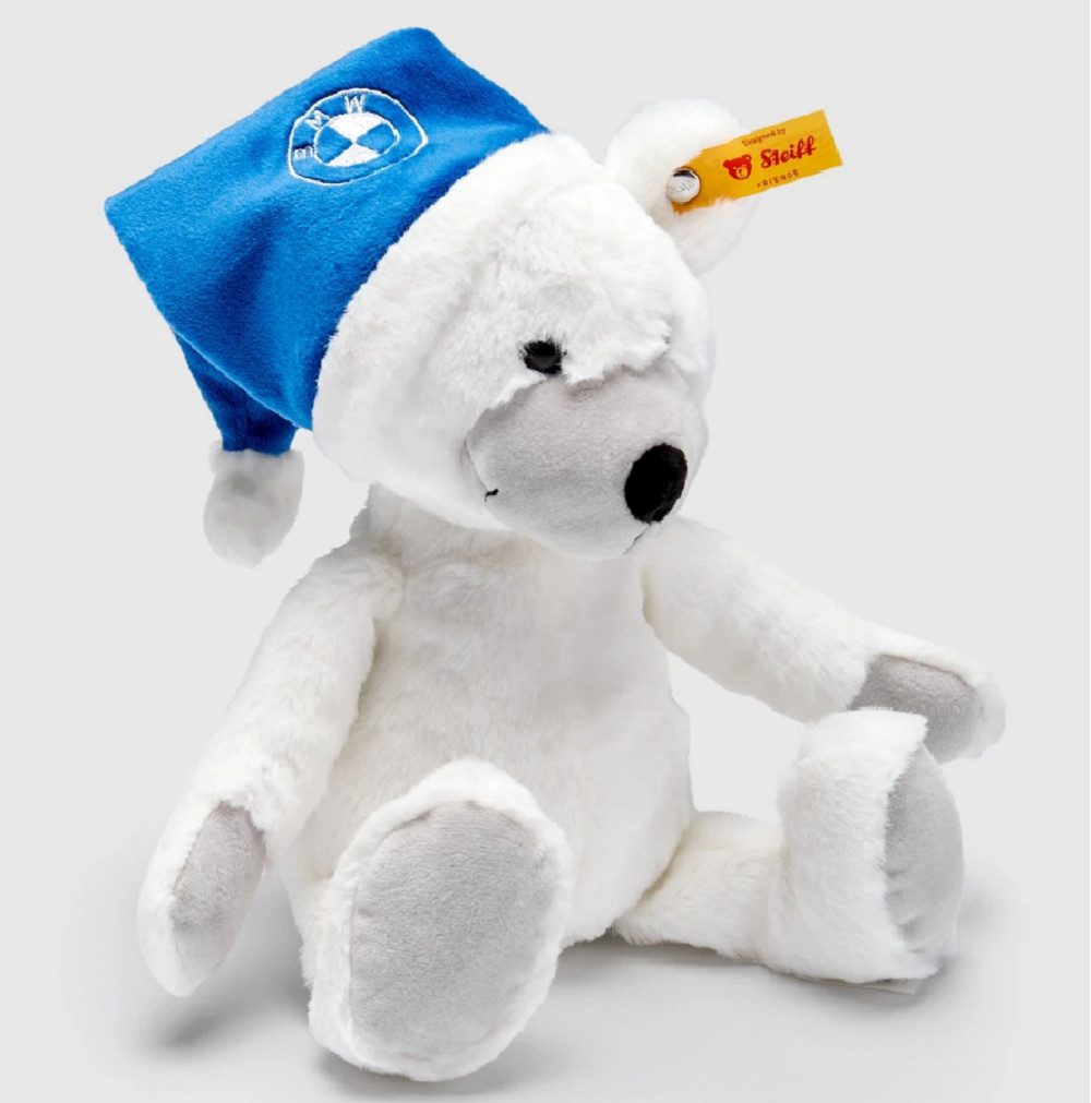 BMW Kuscheltier BMW Teddy Steiff mit Mütze Plüschtier Kuscheltier Weiss (1-St)