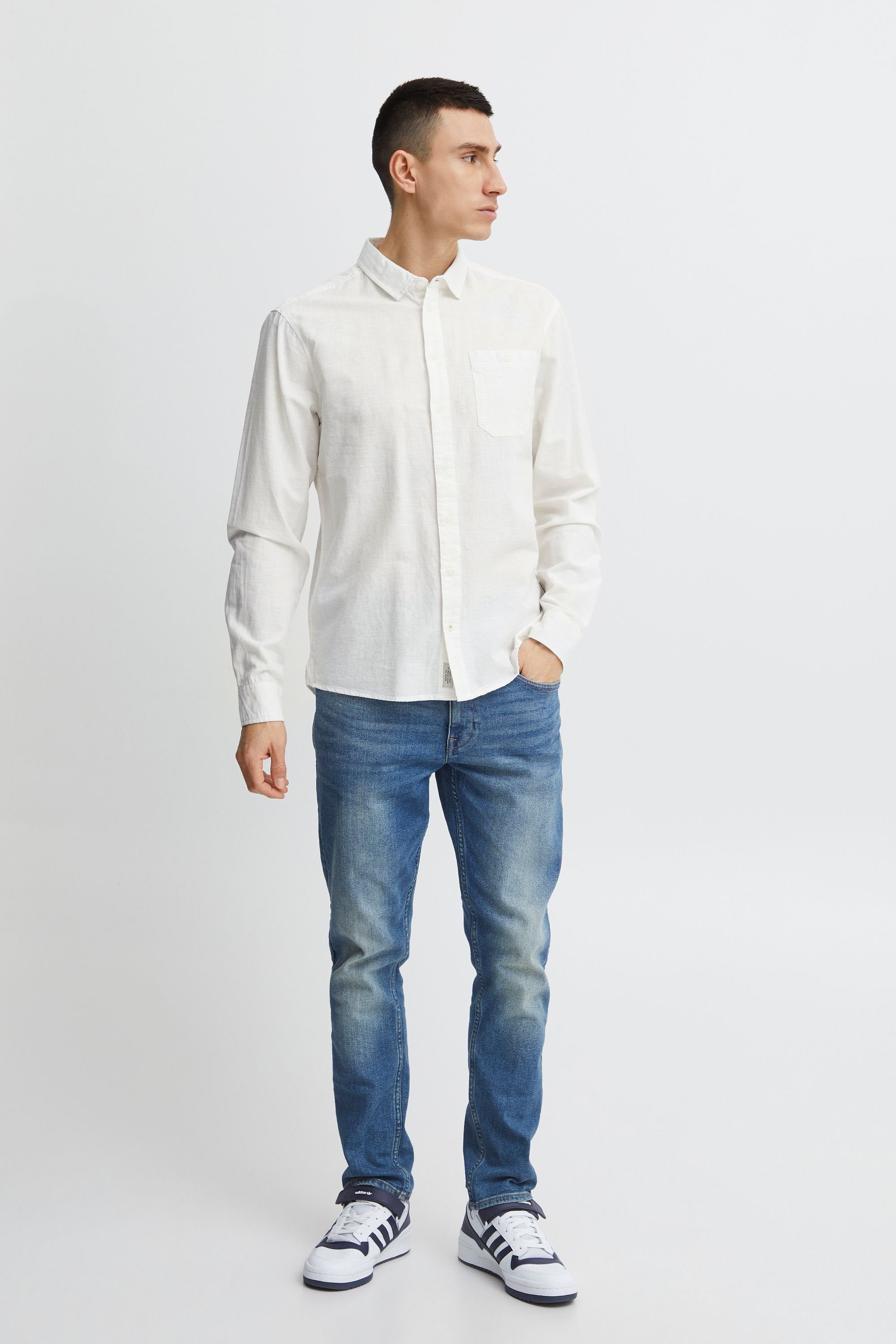 Shirt BLEND Langarmhemd Snow Blend 20715153 White -
