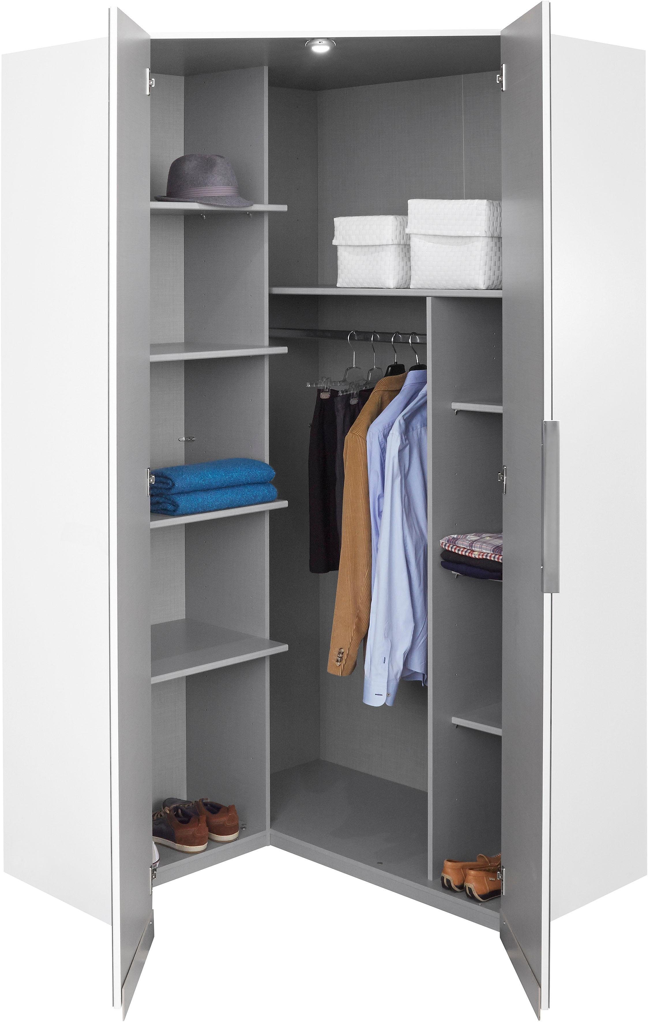 Wimex Eckkleiderschrank Level by fresh to go mit Spiegeltüren