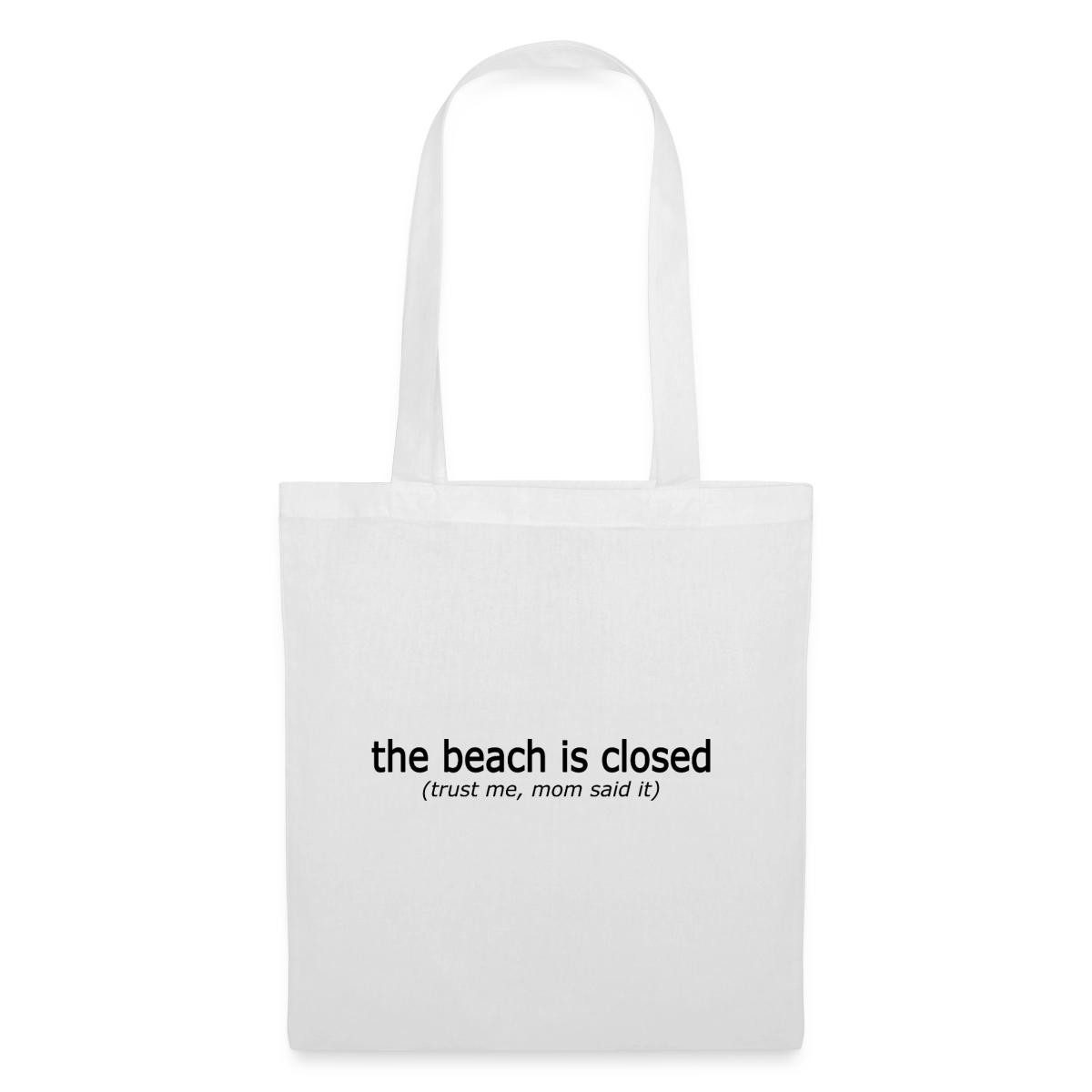 Spreadshirt Henkeltasche The Beach Is Closed Trash TV Meme Stoffbeutel (1-tlg)