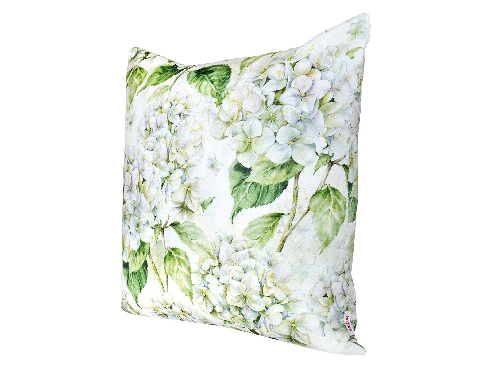 beties Kissenhülle Landlust-Hortensie, (1 Stück), 100% Baumwolle, Hortensien in weiß, verschiedene Größen