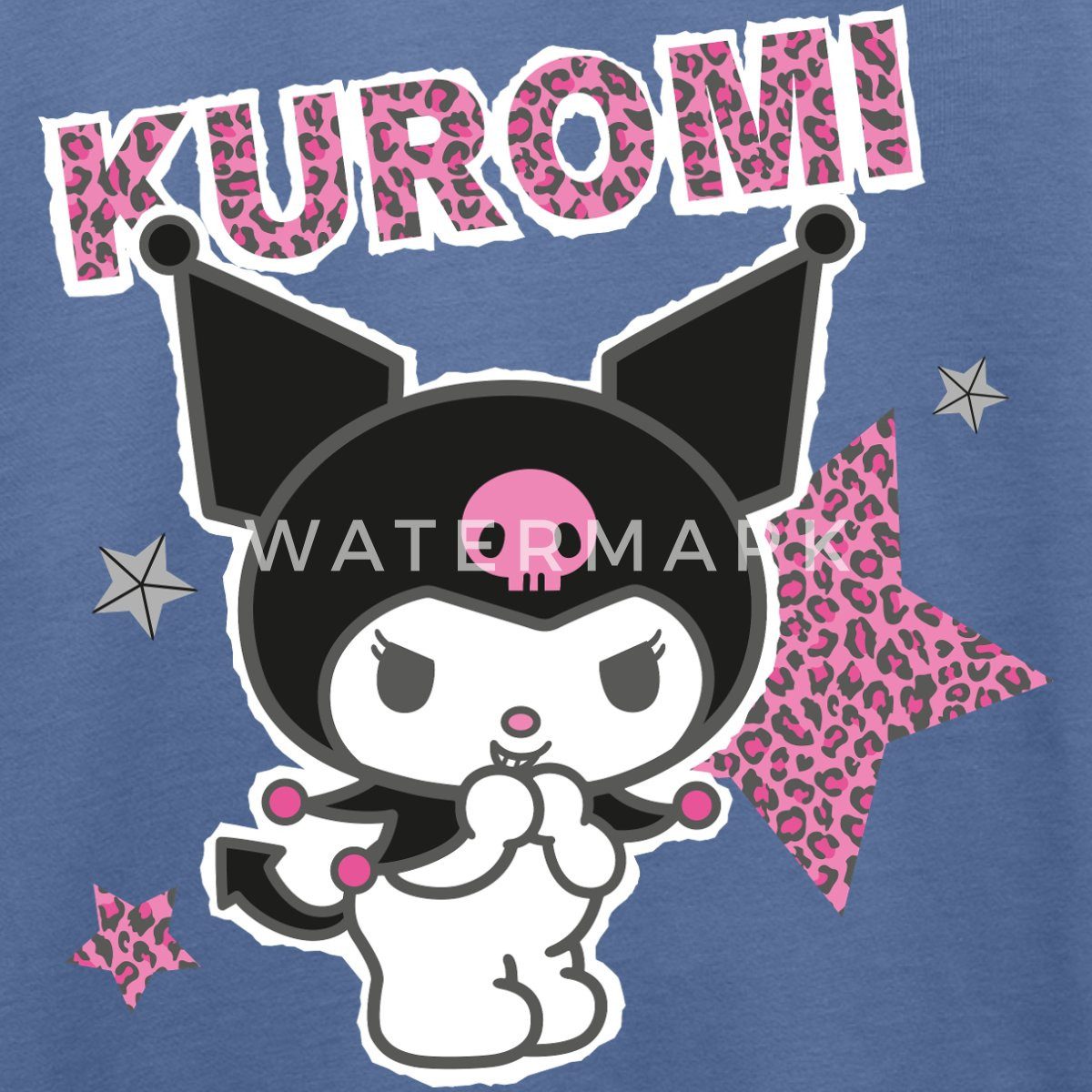 Spreadshirt T-Shirt Kuromi Mit Schriftzug Leo Stil Teenager Premium T-Shirt (1-tlg)
