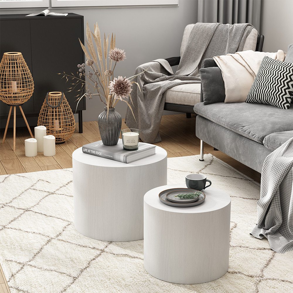 Vicco Couchtisch Giva, Weiß, 48 x 48 cm günstig online kaufen