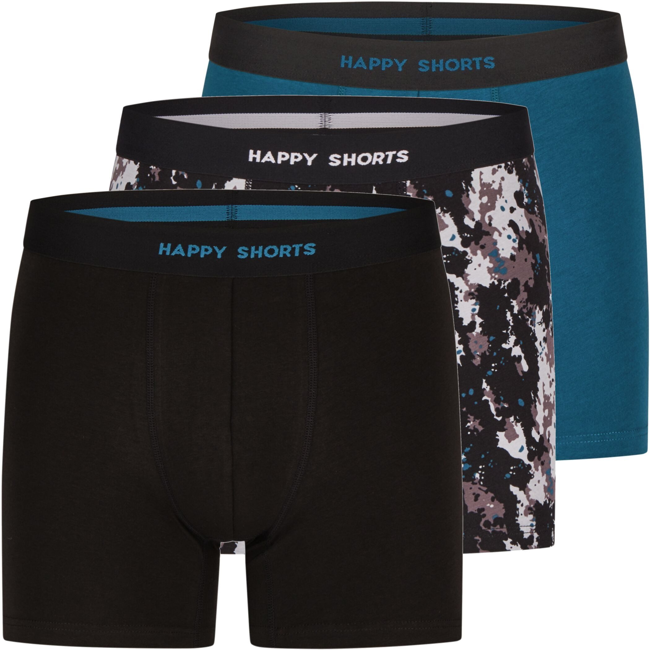 HAPPY SHORTS Trunk 3er Pack Happy Shorts Боксерские мужские трусы, боксерки Pants Boxer Camouflage (1-St)