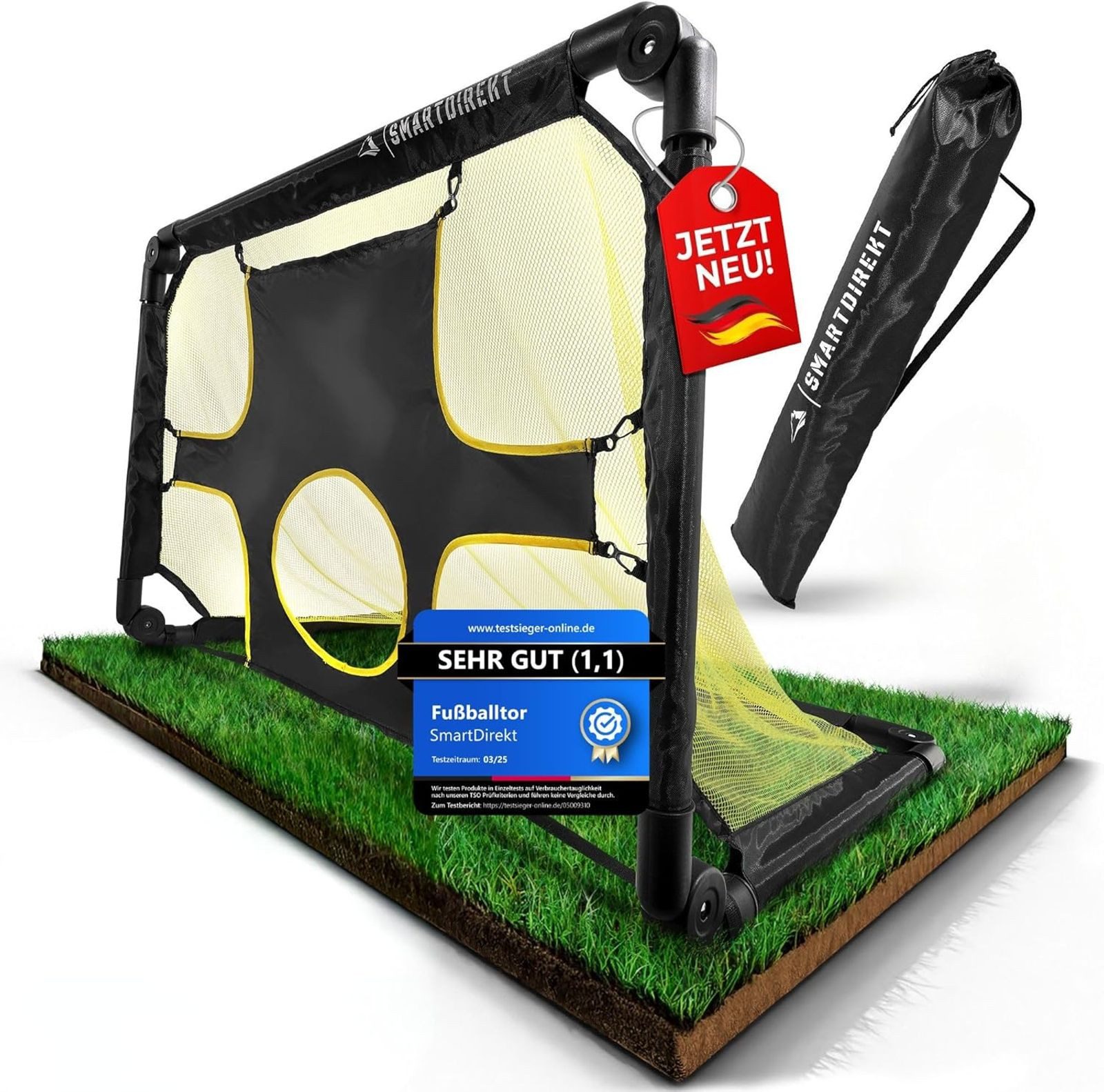 Fußballtor 2-in-1 Fussballtor Set für Kinder Torwand Garten Fussball Mini-Tor