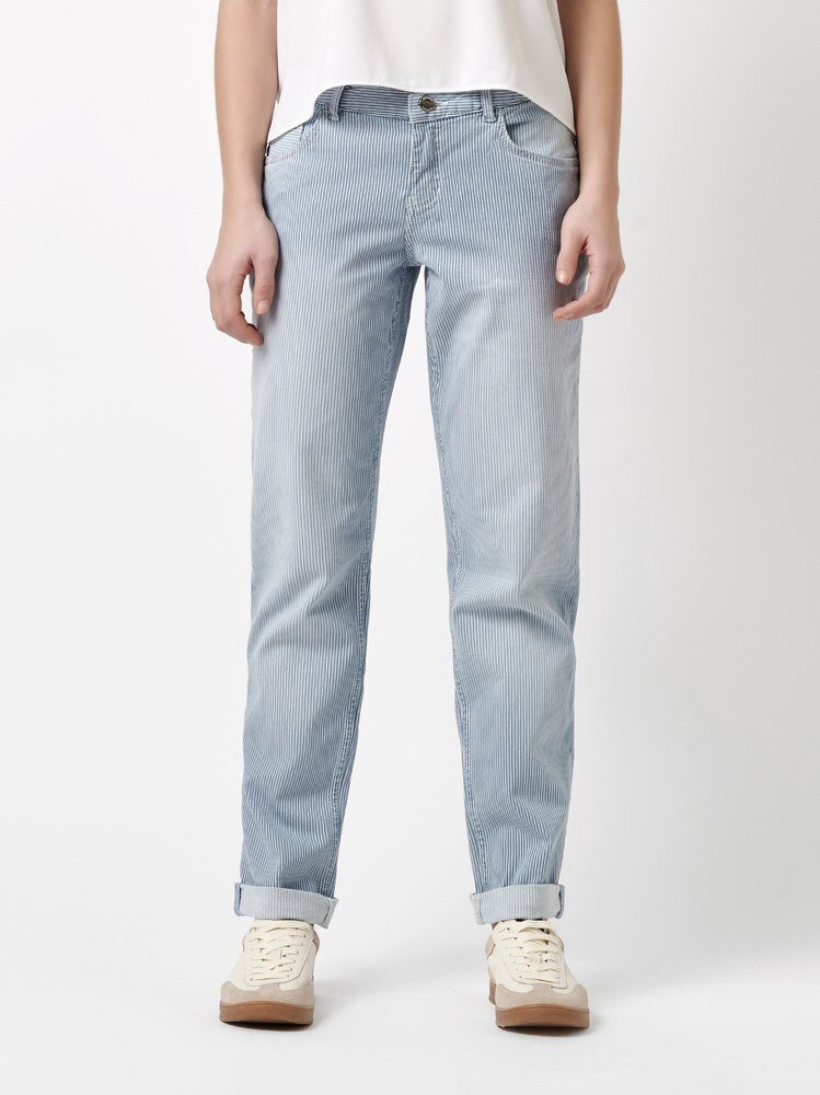 ROSNER Girlfriend-Jeans Masha_097 (1-tlg) mit feinen Streifen