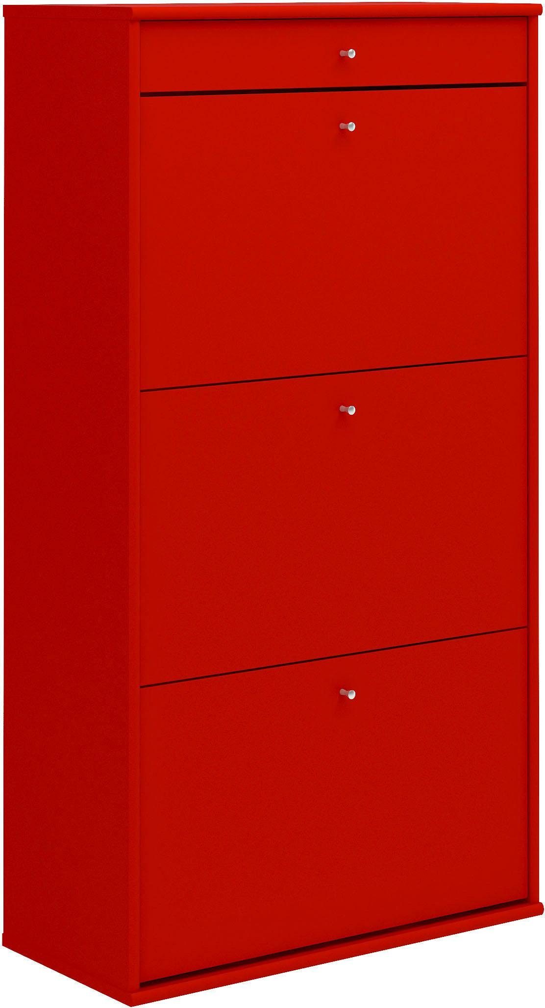 Hammel Furniture Schuhkommode, mit Schuhschrank, Designmöbel cm, rot 70 Schuhe, für Schuhaufbewahrung, B: Schubladen Mistral Schuhkipper drei anpassungsbar