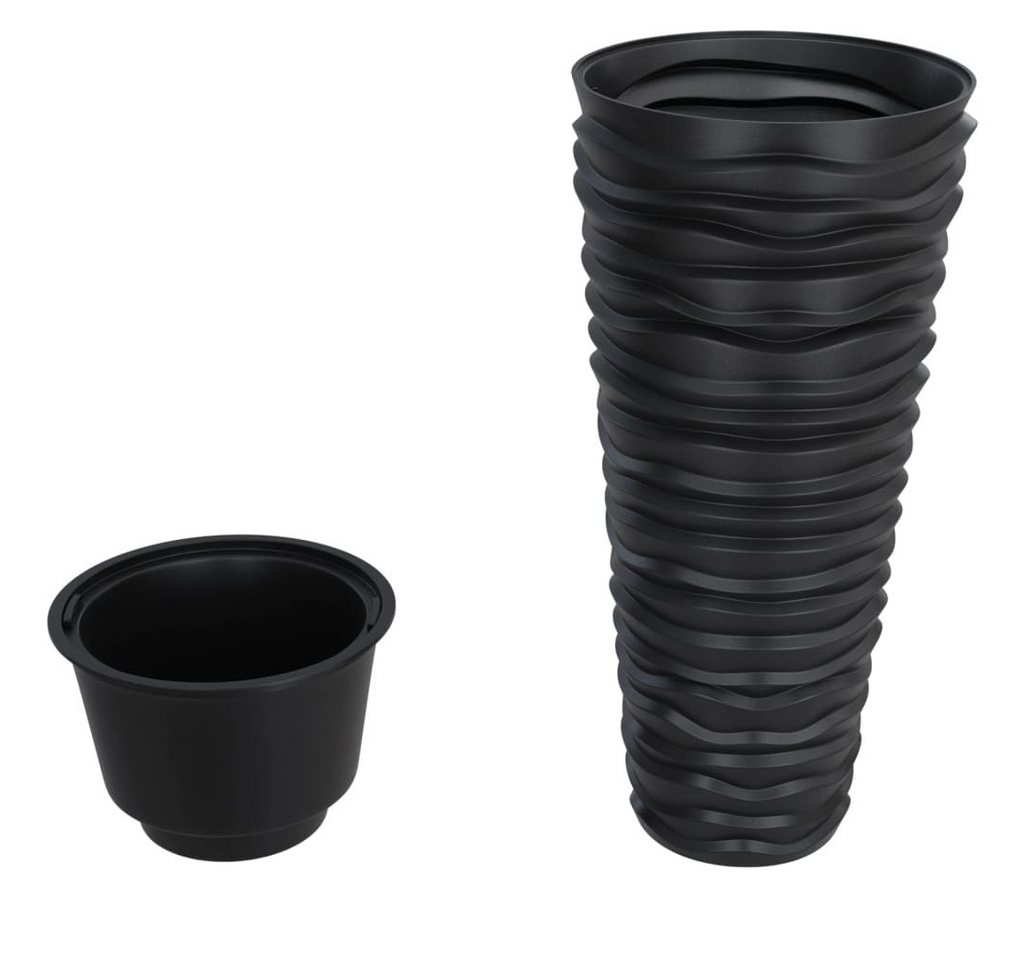 Thumbnail - vidaXL Blumentopf Pflanzkübel mit herausnehmbaren Einsatz Anthrazit 18/45 L PP (1 St)