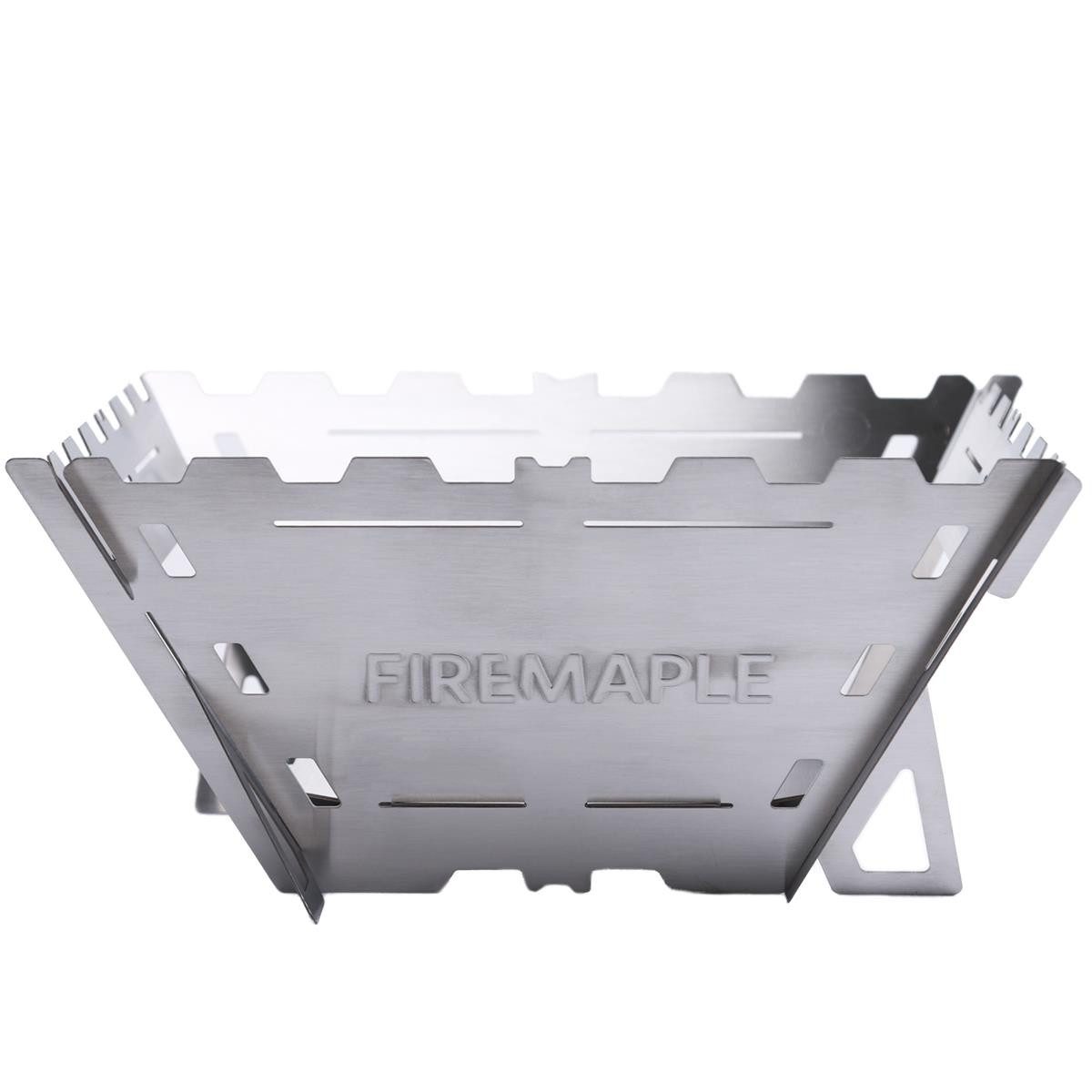 FireMaple Holzkohlegrill Steckbarer Outdoor-Feuergrill aus Edelstahl mit großer Grillfläche, Einzelartikel, steckbar, robust, kompakt