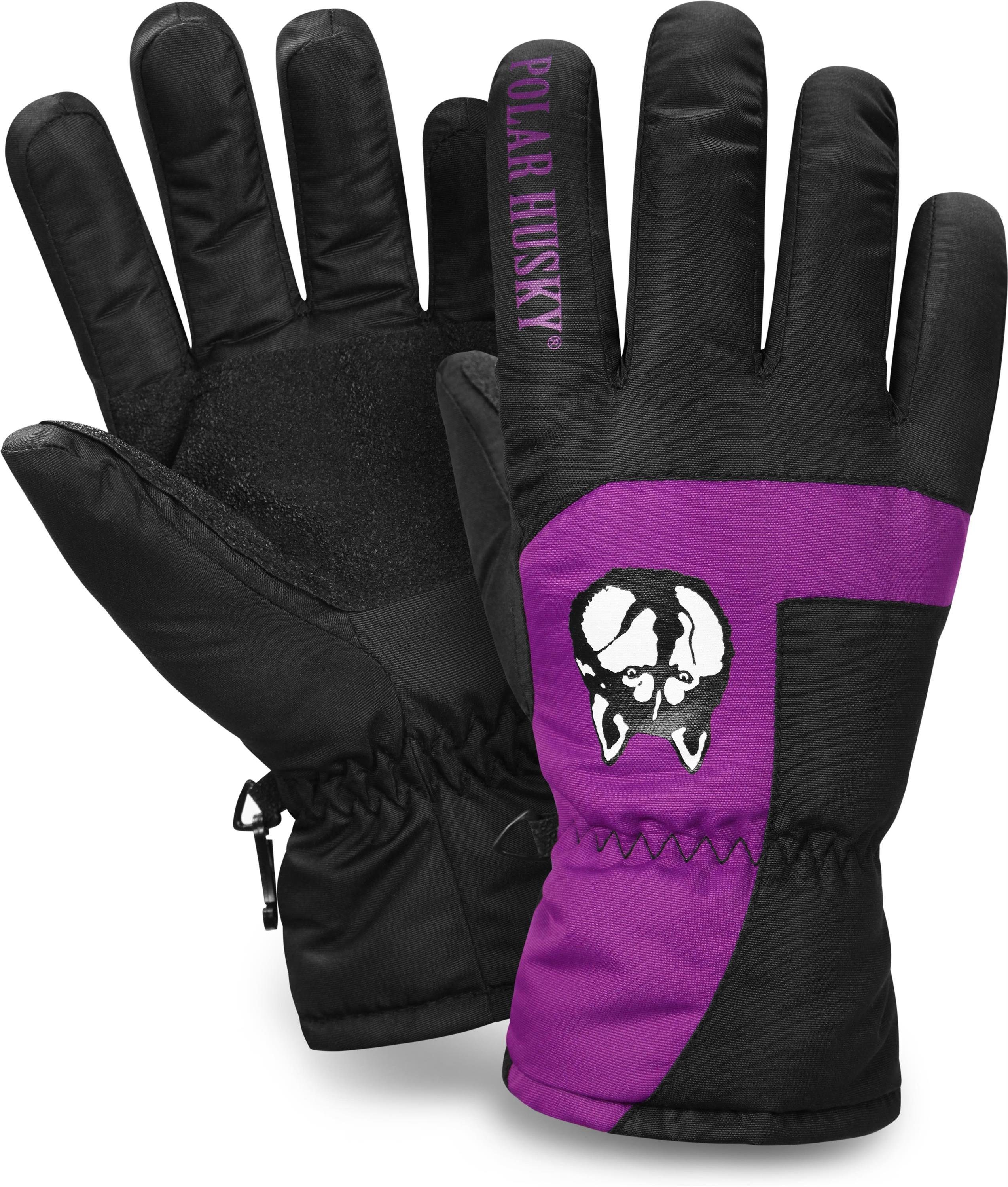 Polar Husky Skihandschuhe Winterhandschuhe Jannu Winter Sporthandschuhe Thermohandschuhe für Damen und Herren mit Thinsulate gefüttert - Wasserdicht - Winddicht - Atmungsaktiv Violett