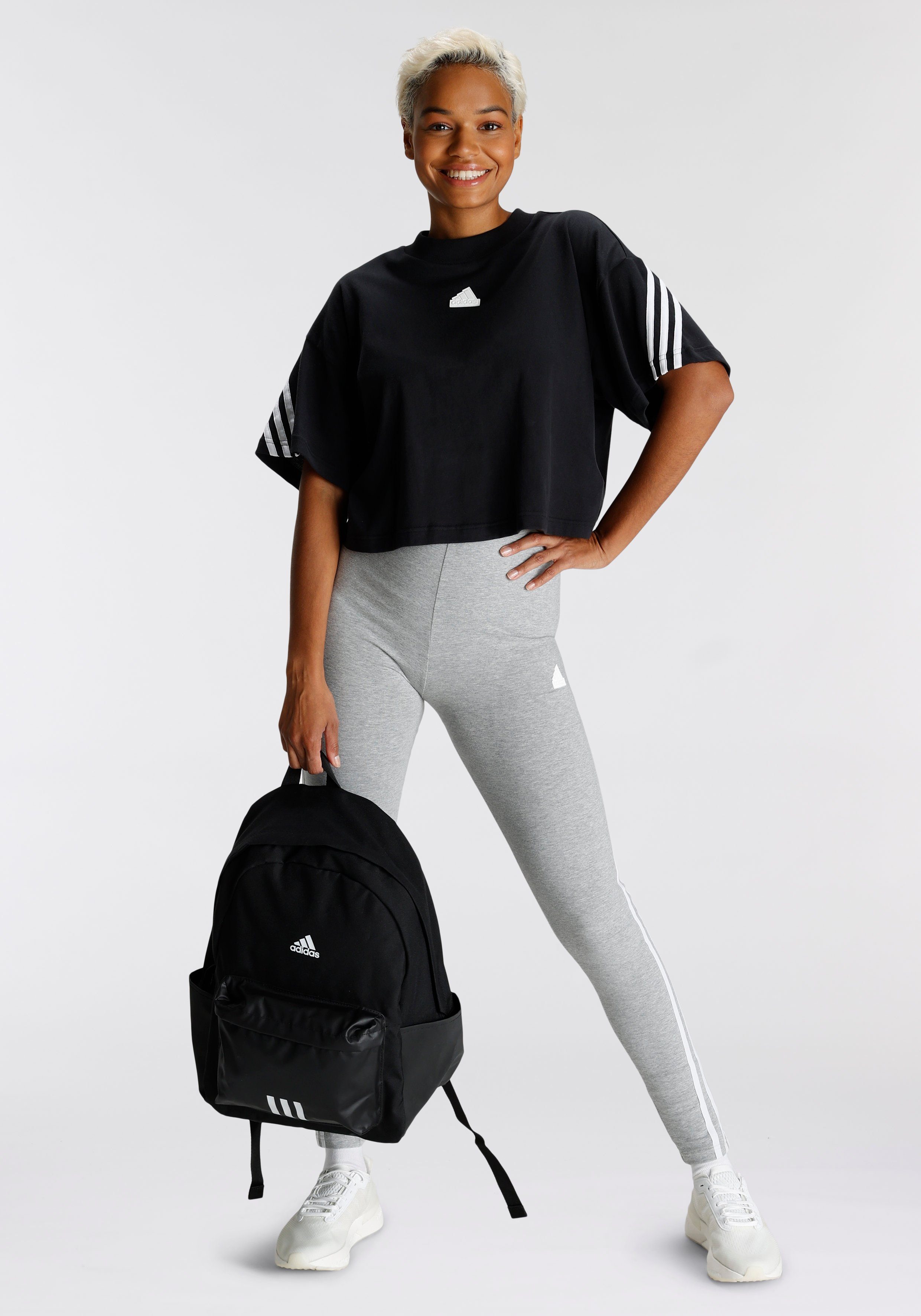 Leggings 3-STREIFEN adidas FUTURE Medium (1-tlg) Grey Sportswear ICONS Heather