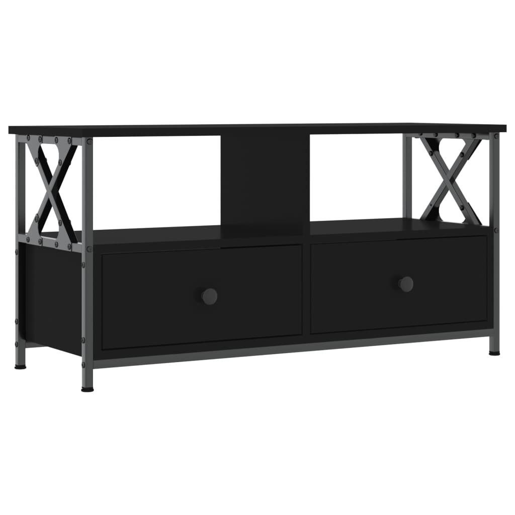 Holzwerkstoff Eisen (1-St) 90x33x45 & Schwarz TV-Schrank cm TV-Schrank vidaXL