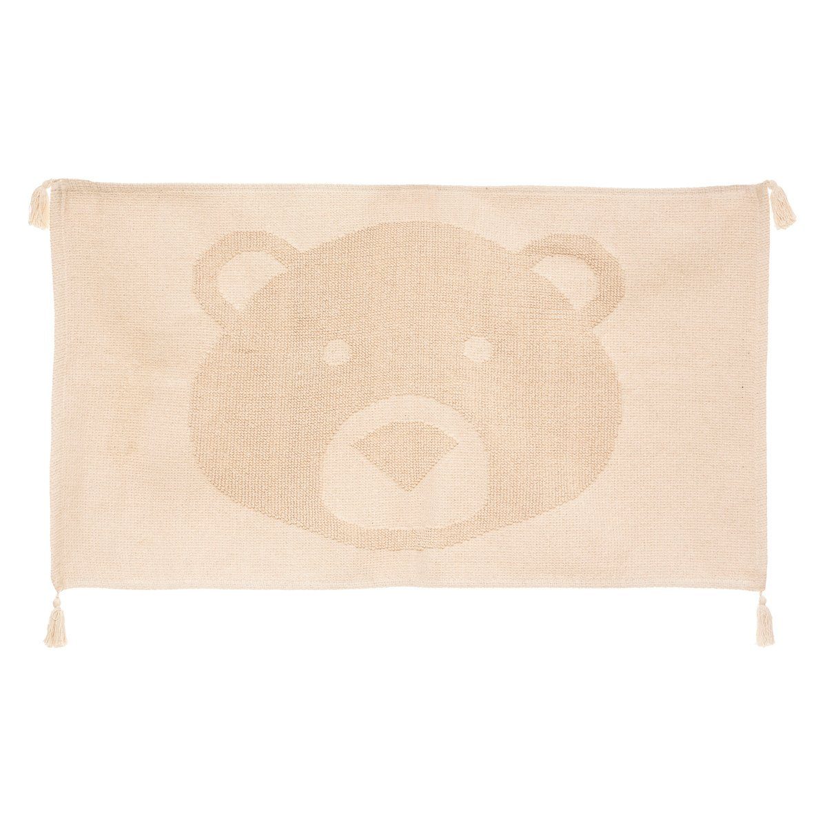 Kinderteppich Kinderteppich aus Baumwolle BÄR mit Fransen, 90 x 60 cm