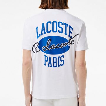 Lacoste Kurzarmshirt T-Shirt mit kultigem Aufdruck mit 3-D-Krokodil-Patch