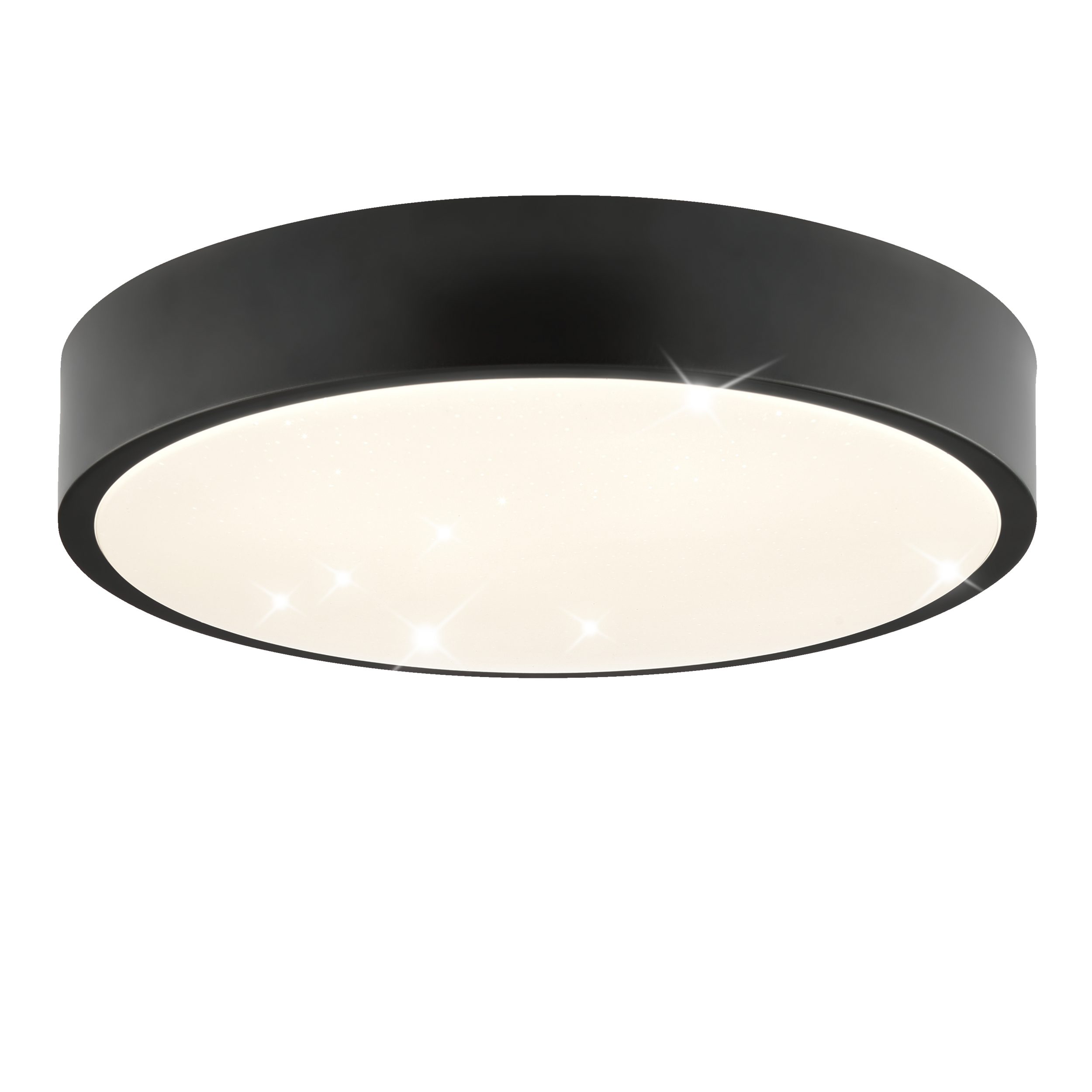 Lightbox Deckenleuchte, LED fest integriert, Neutralweiß, Ø 29 cm, 1460 lm, 4000K, sehr energieeffizient, Sternenglanz