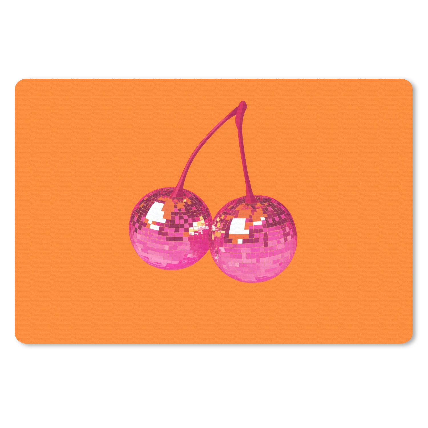 MuchoWow Mauspad Discokugeln - Kirsche - Spiegel - Rosa (1-St), Mousepad XXL für Tastatur und Maus, Gaming Setup, Desk Mat, 120x80 cm