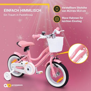 Actionbikes Motors Kinderfahrrad »Mädchen Kinder Fahrrad Starlight, Pink Weiß«, 1 Gang, ohne Schaltung