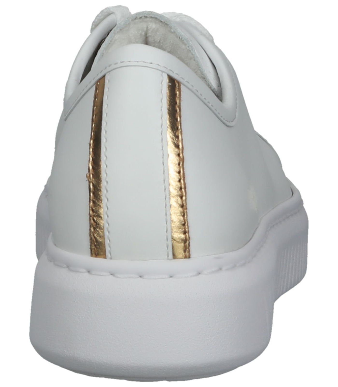 Nappaleder 51 Sneaker / weiss/gold Plateausneaker Gabor