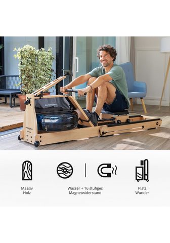 Christopeit Sport® irklavimo treniruoklis WP 5000 ir pulso diržas (Rinkinys pulso diržas Ruderzugmaschine) Irklavimo treniruoklis