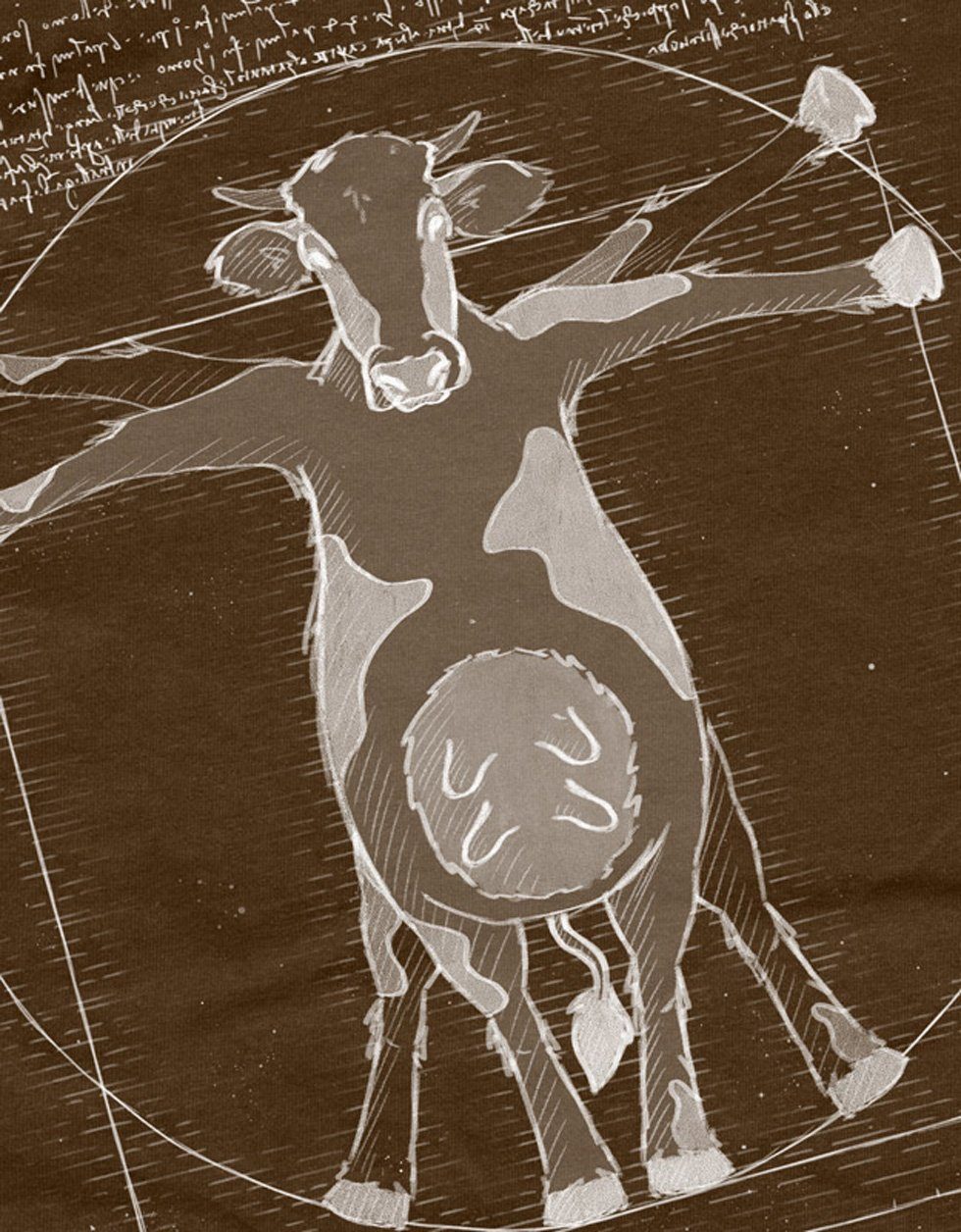 style3 T-Shirt Vitruvianische Kuh kühe kuhfell rind kalb rindfleisch bauern günstig online kaufen