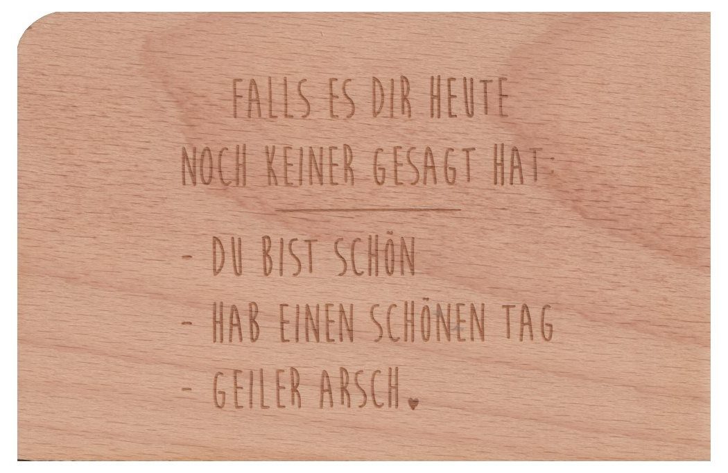 holzpost GmbH Postkarte Holzpostkarte "Falls es Dir heute noch keiner gesagt hat: Du bist ..."