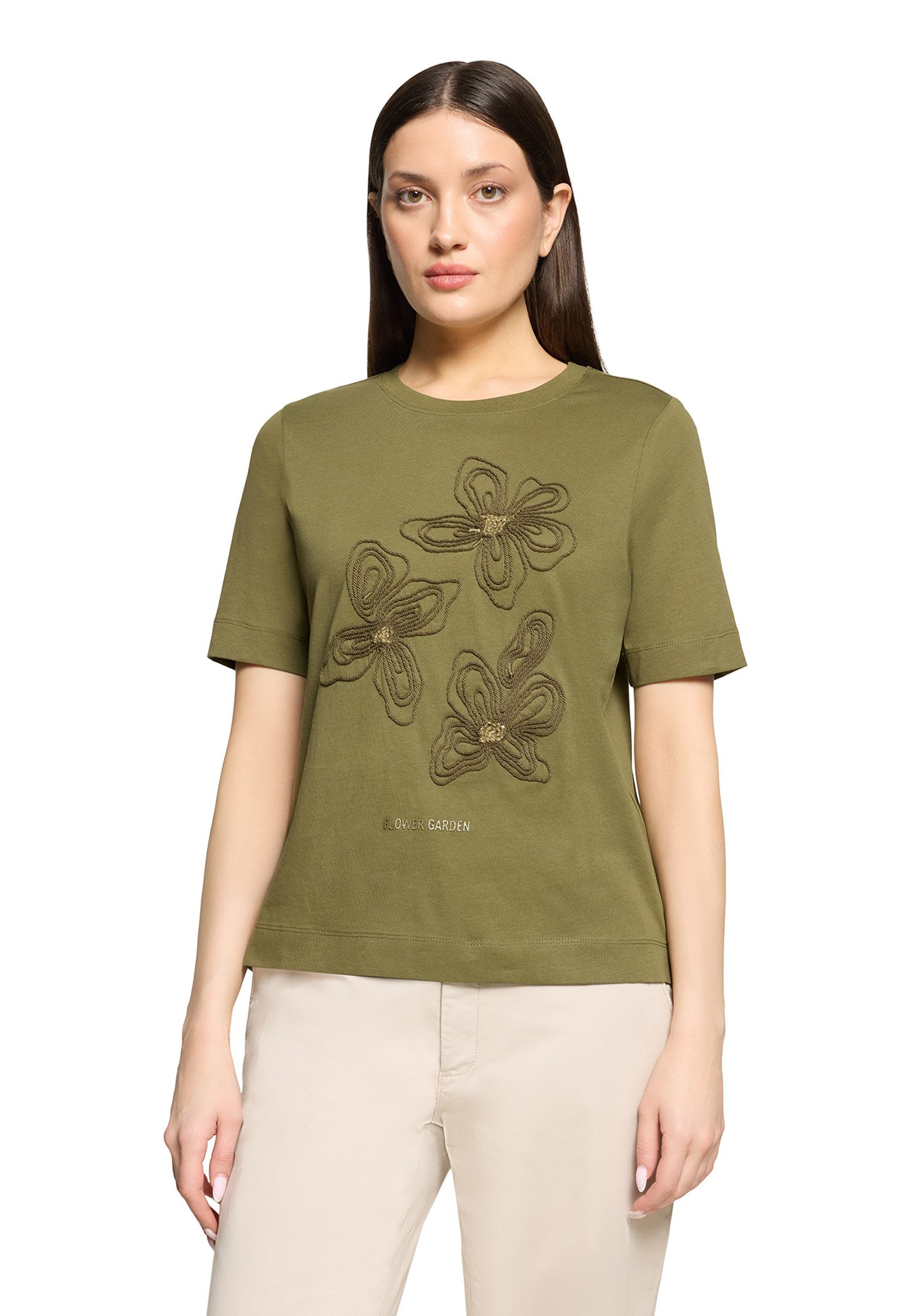 Cartoon Kurzarmshirt Damen mit Rundhalsausschnitt (1-tlg)