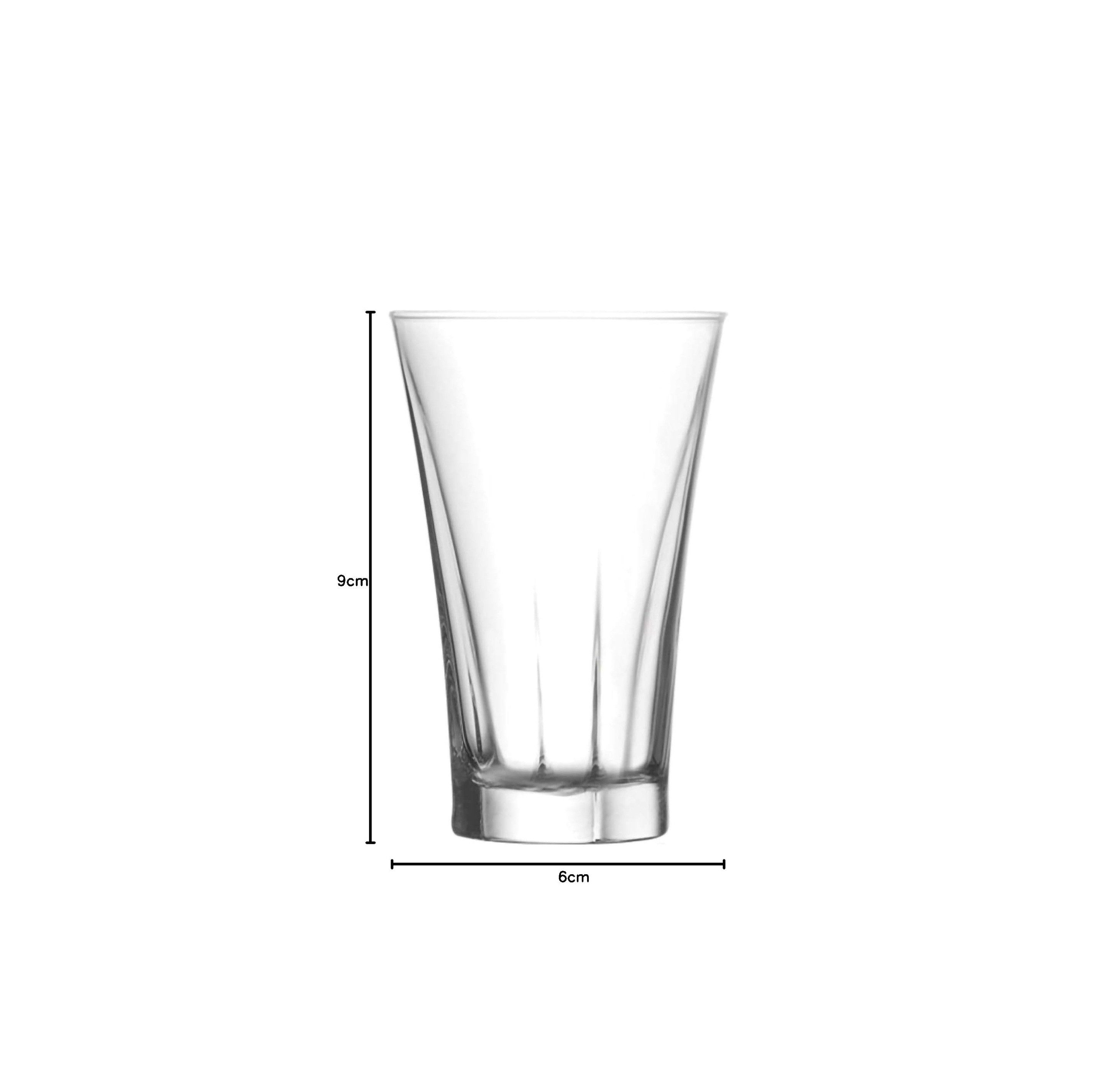 LAV Gläser-Set Truva 6-teiliges Set im modernen Design (100 ml), 6-tlg., Glas, 6-teilig, 100 ml