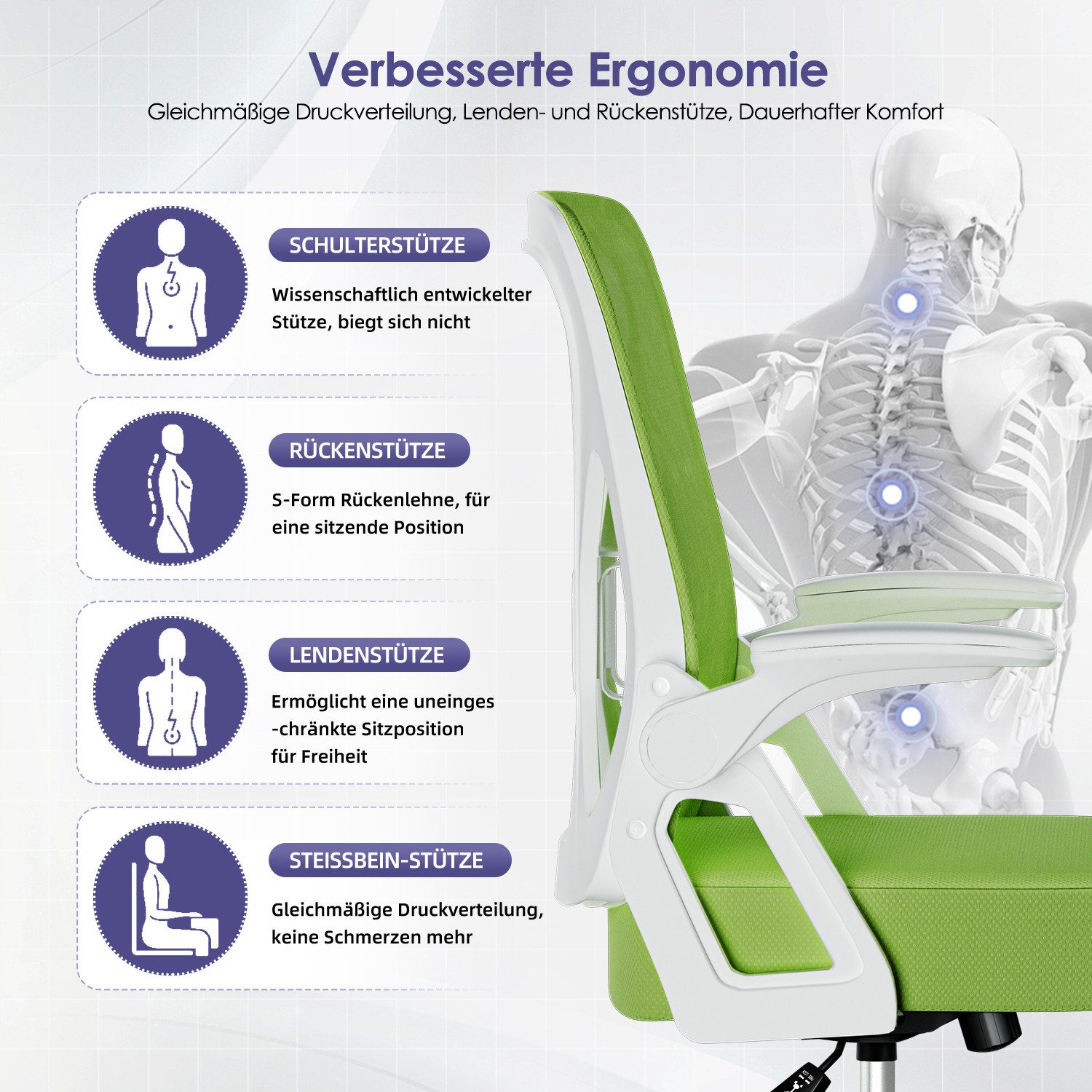 Hiazurm Bürostuhl Bürostuhl,Chefsessel aus Mesh,Ergonomischer Schreibtischs günstig online kaufen
