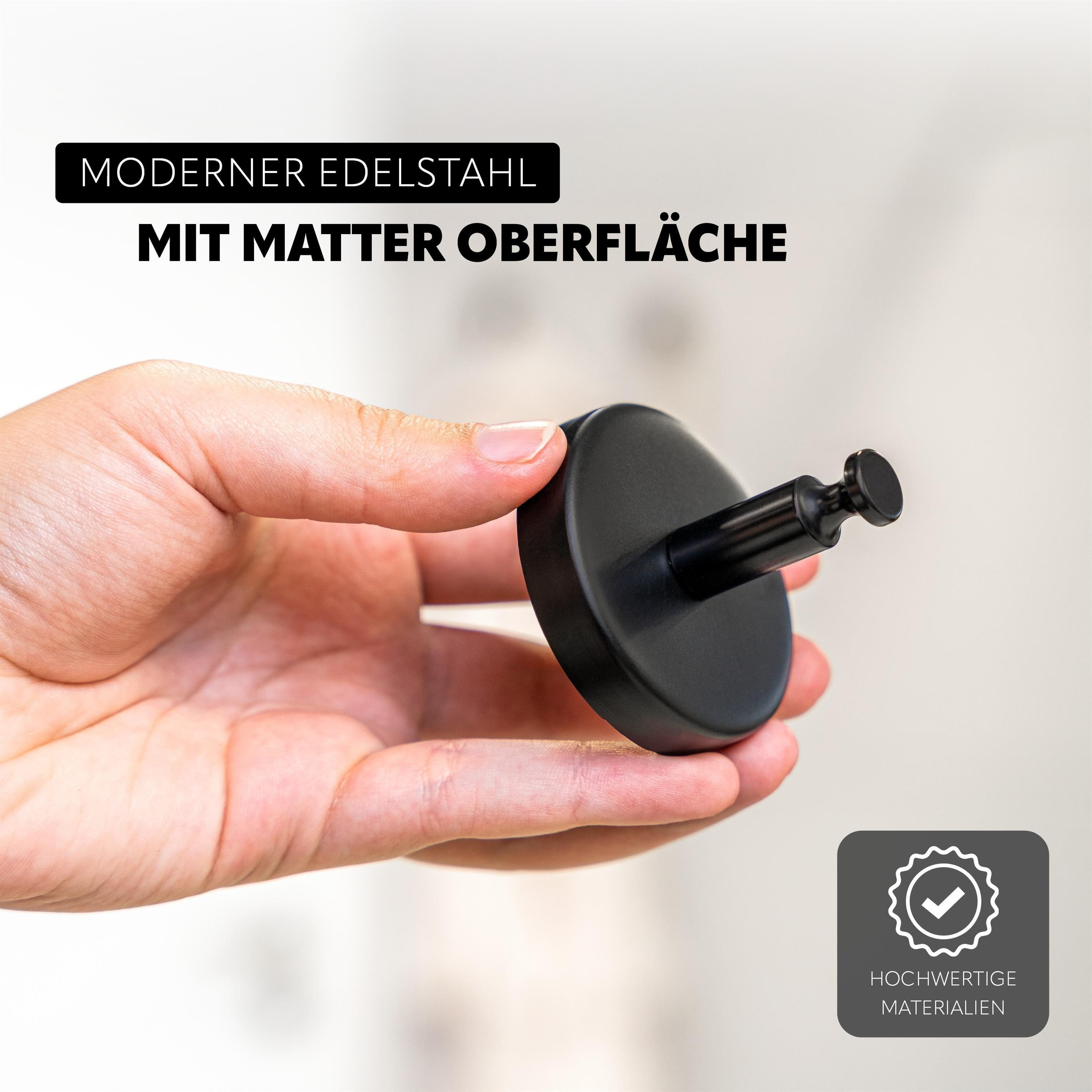 bremermann Handtuchhaken Bad-Serie PIAZZA BLACK - 2er Set, matt schwarz, (2-St)
