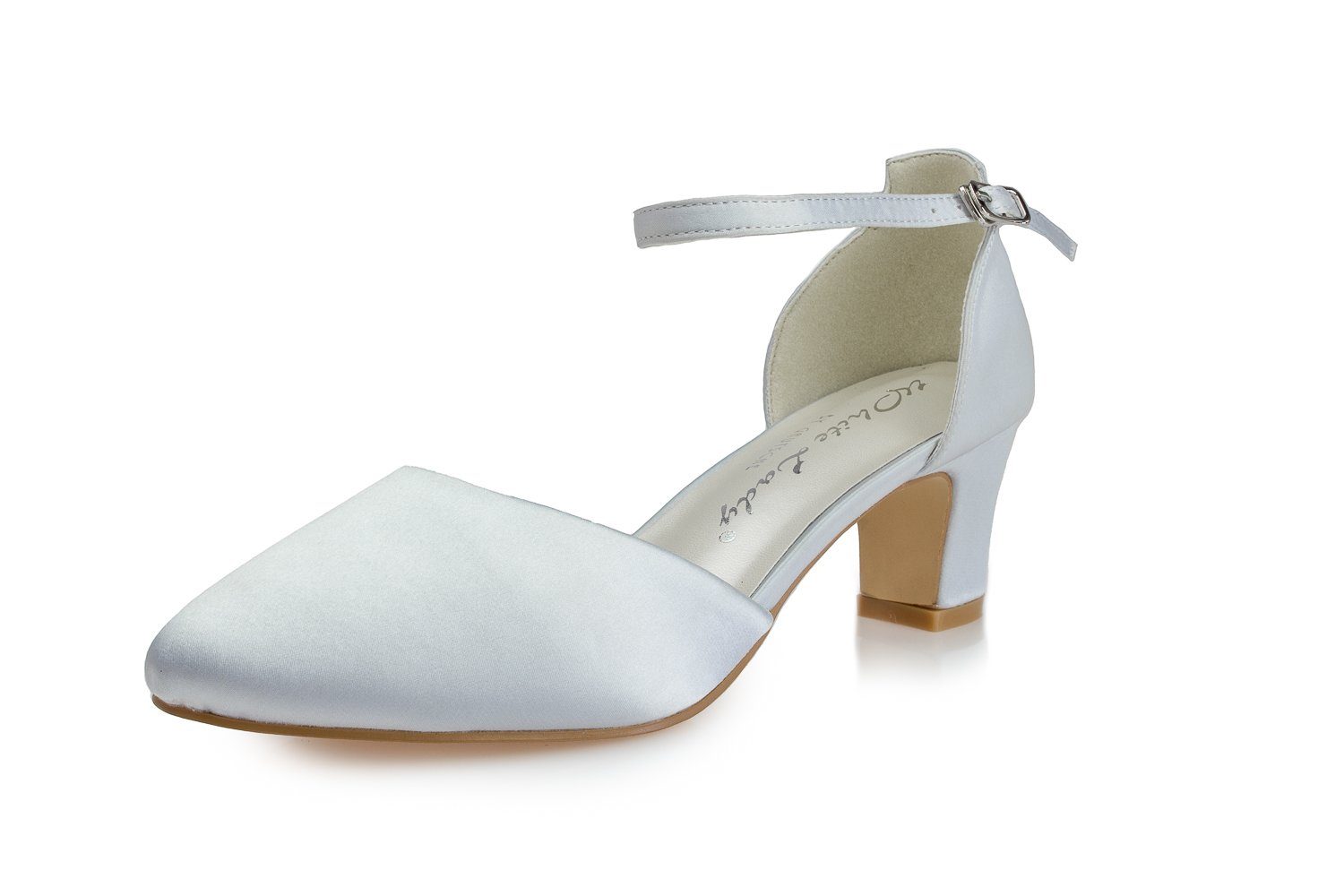 White Lady 700 Satin - Riemchen Pumps Slingpumps