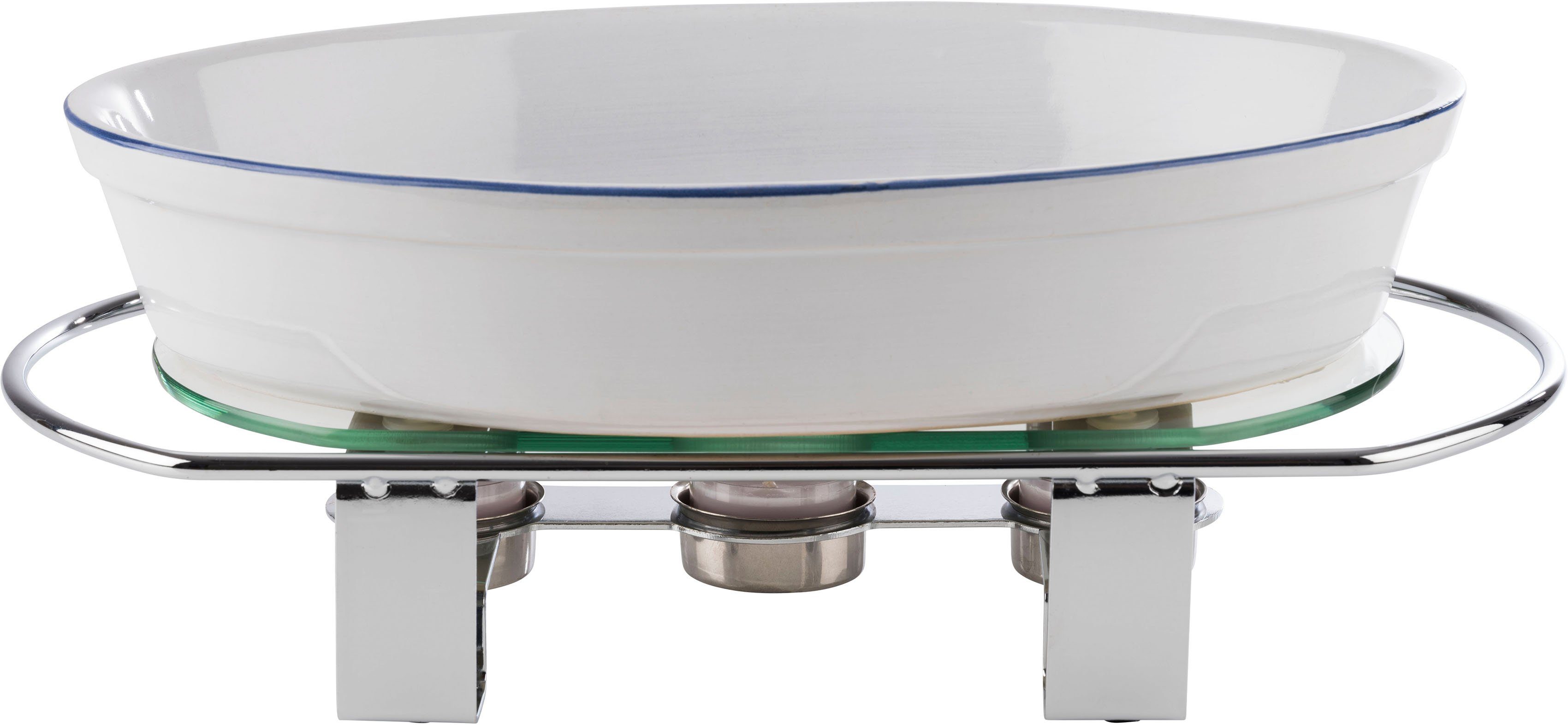 APS Stövchen, Metall/Glas, 3-flammig