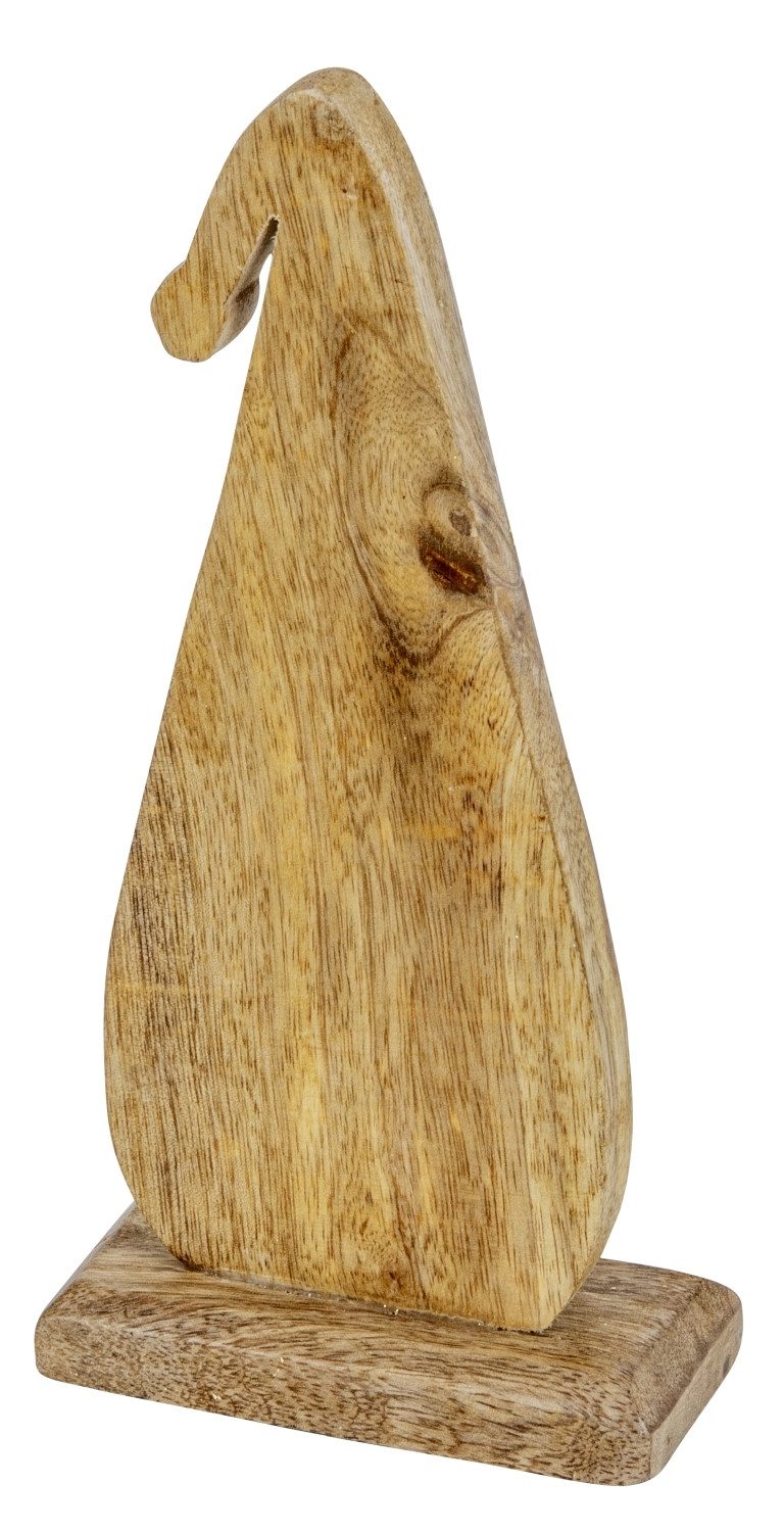 Mel-O-Design Weihnachtsmann Nikolausfigur aus Holz (mit goldener Mütze, H: 21,5 cm), Nikolaus Figur Weihnachtsdeko Tischdeko